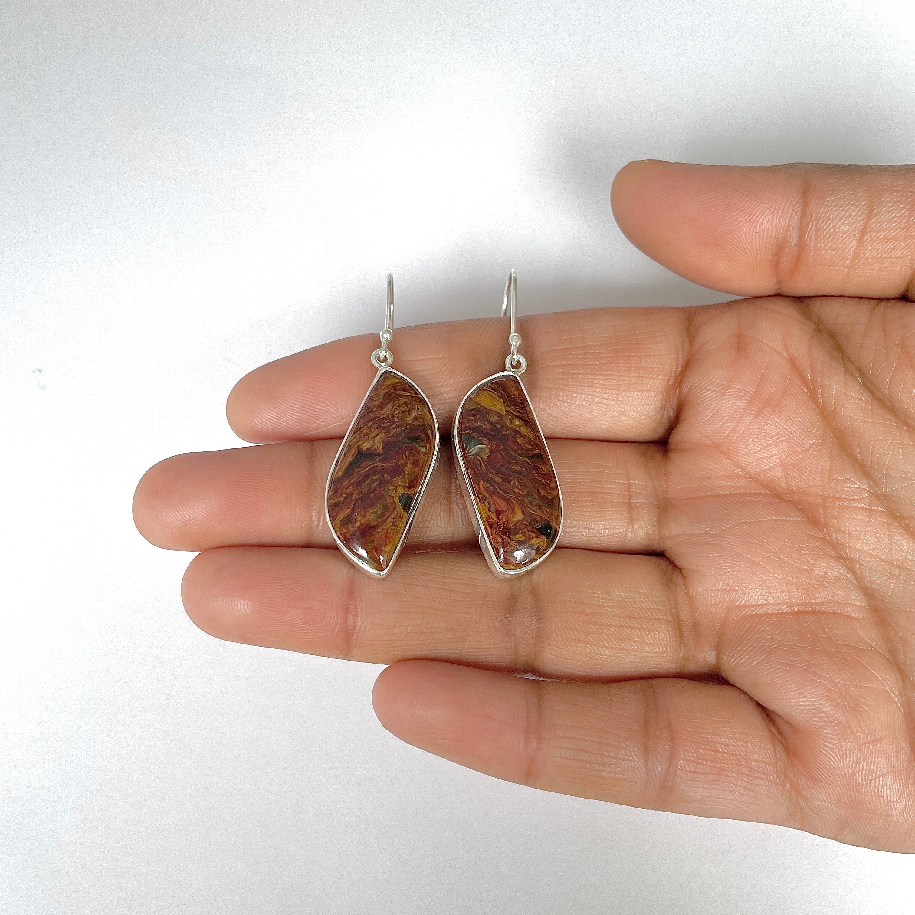 Pietersite Earring-(PIT-3-55)