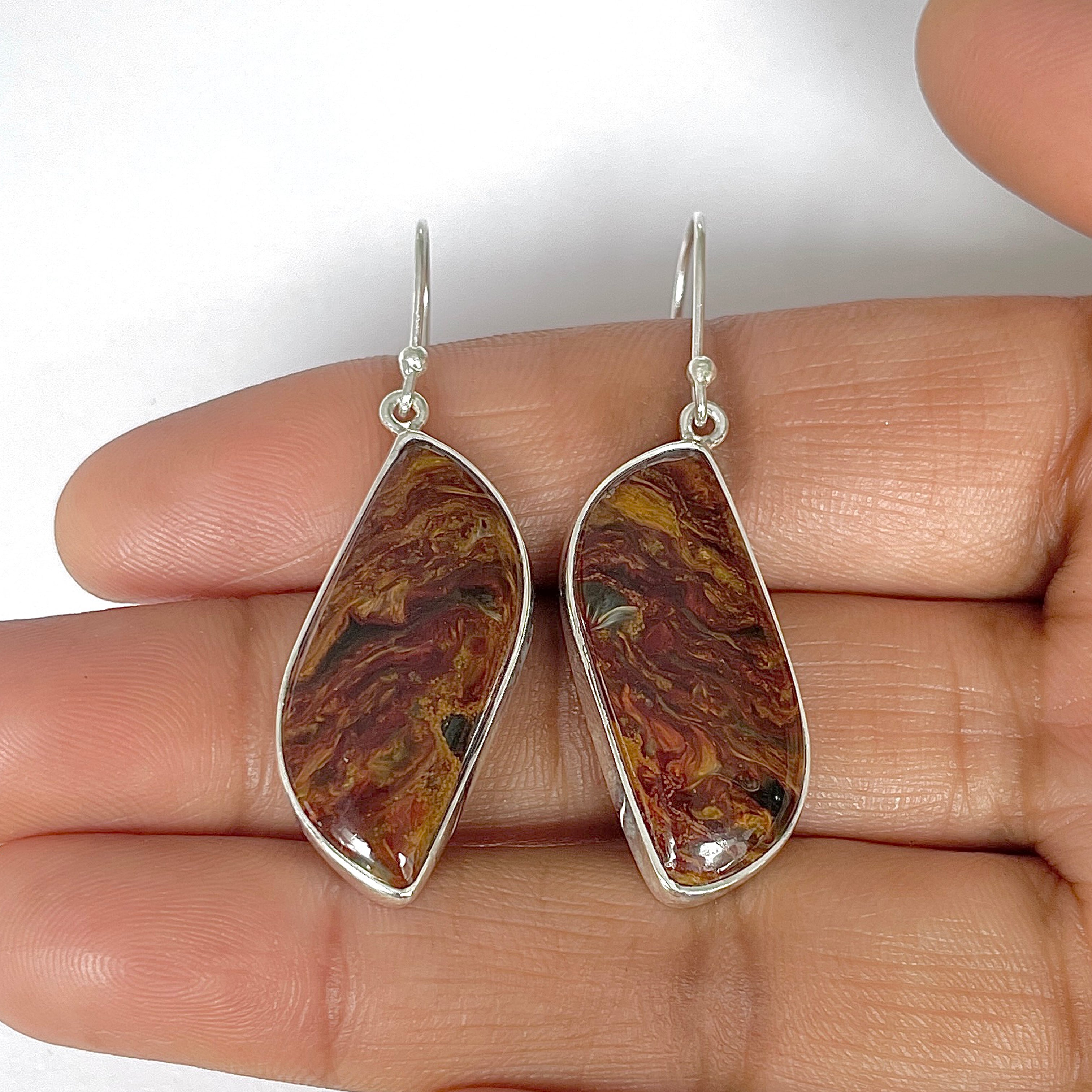 Pietersite Earring-(PIT-3-55)
