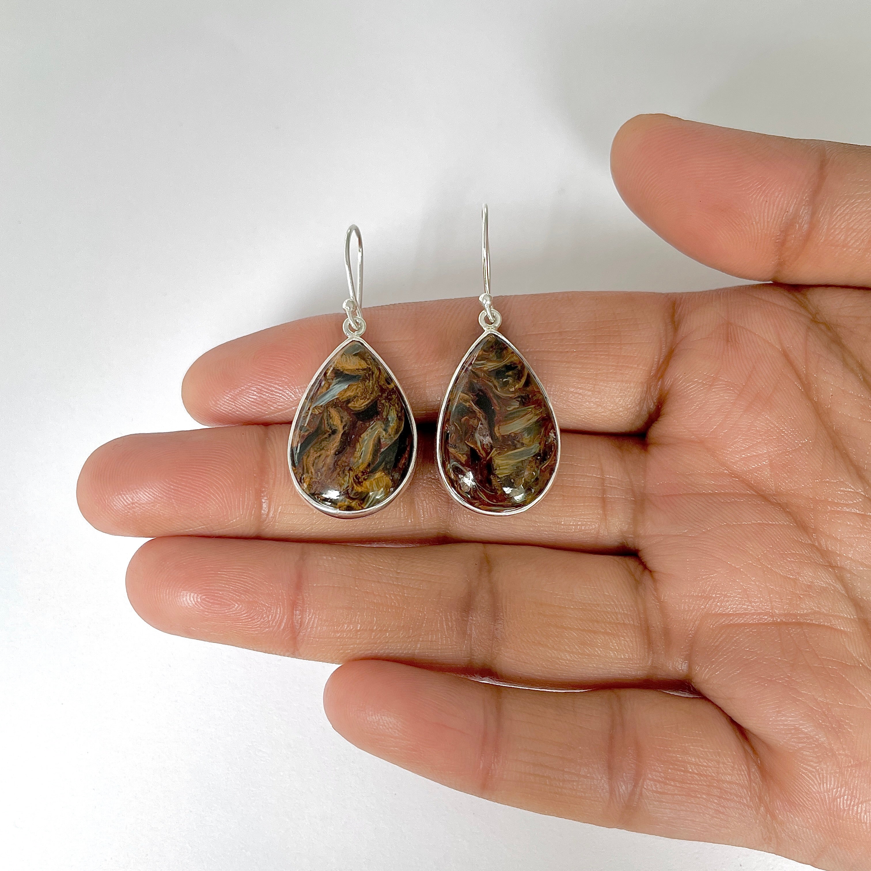 Pietersite Earring-(PIT-3-6)
