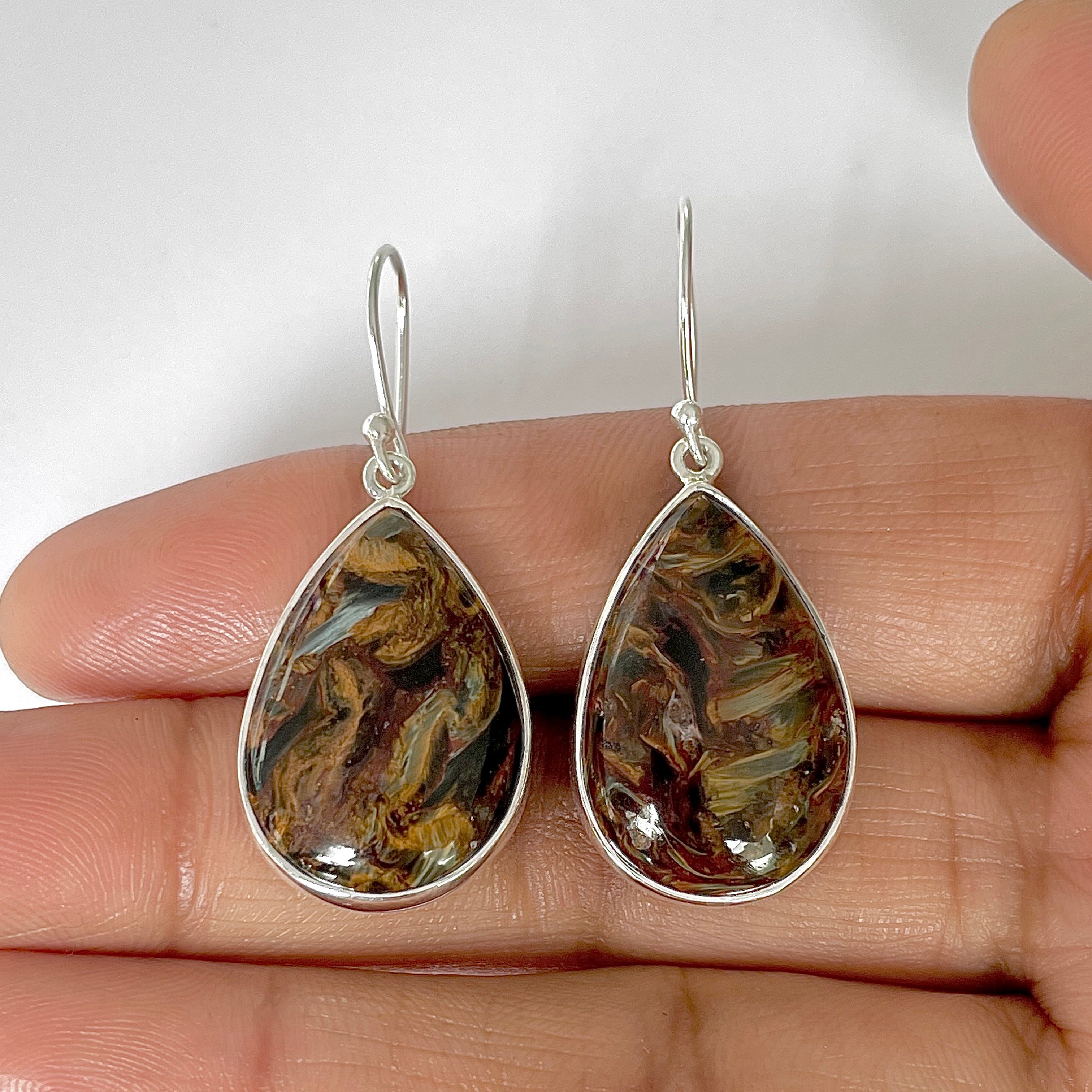 Pietersite Earring-(PIT-3-6)