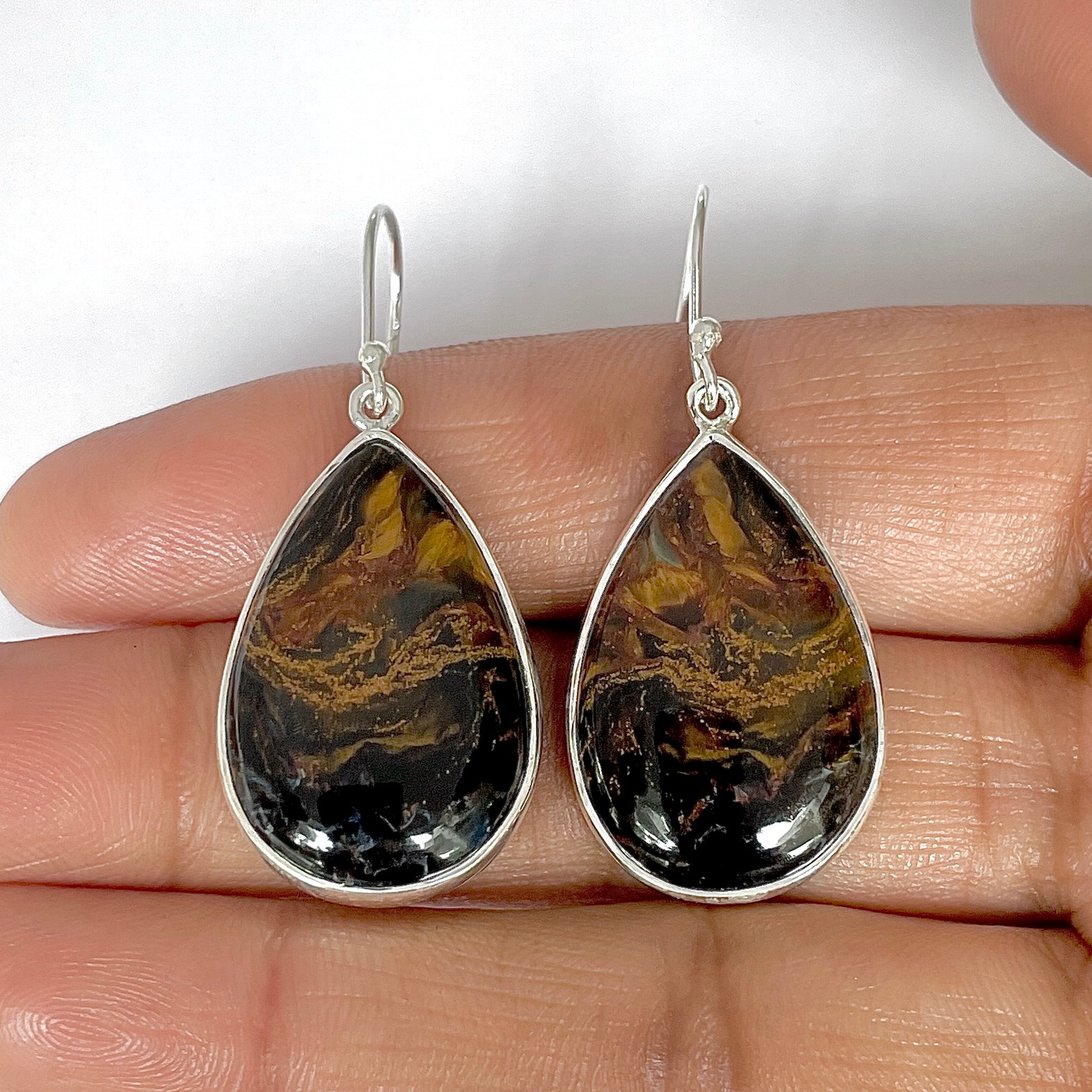 Pietersite Earring-(PIT-3-9)