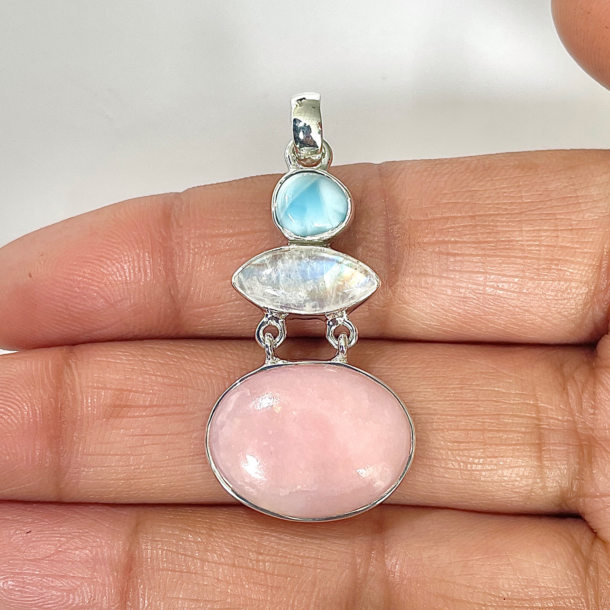 Pink Opal Pendant-(PKO-1-12)