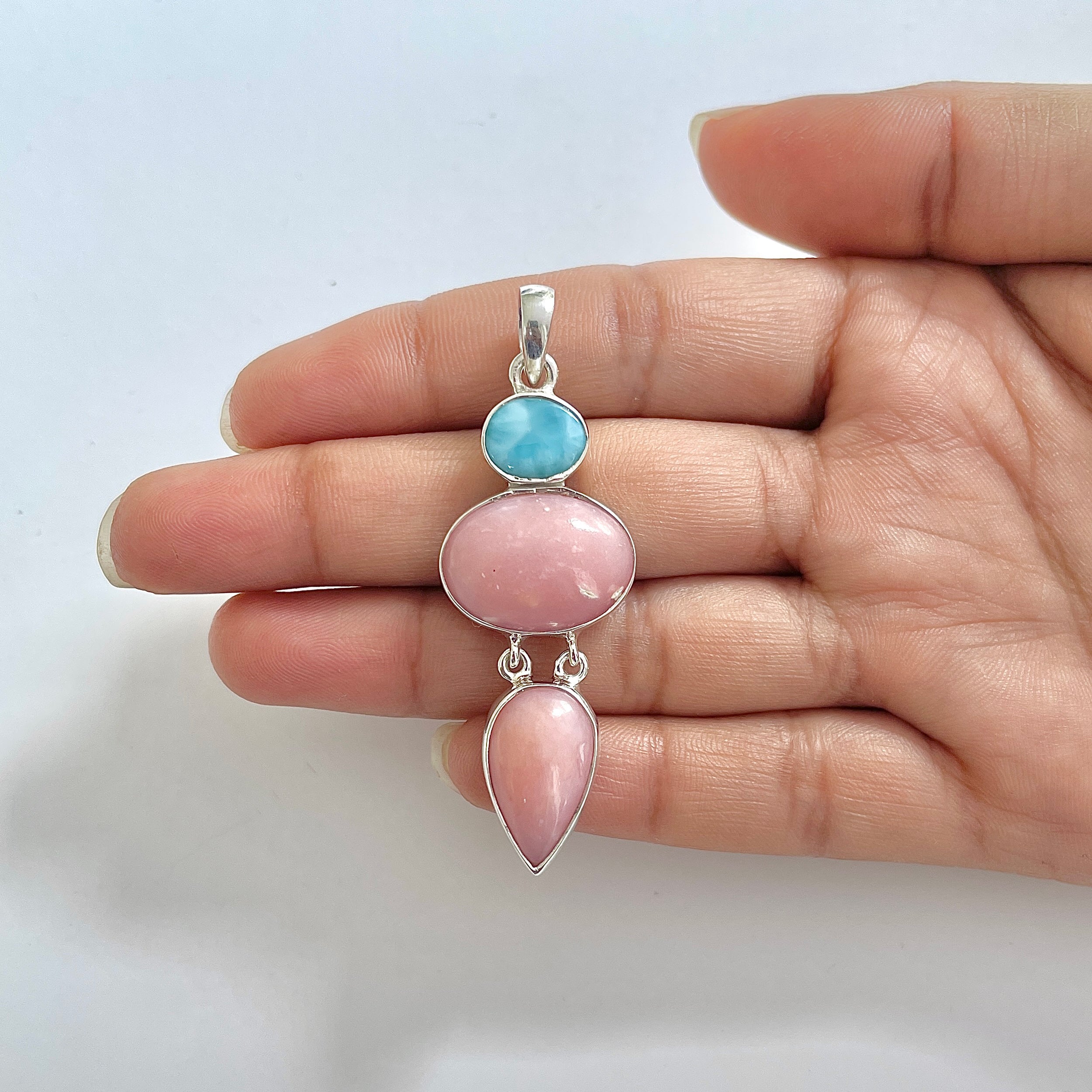 Pink Opal Pendant-(PKO-1-13)