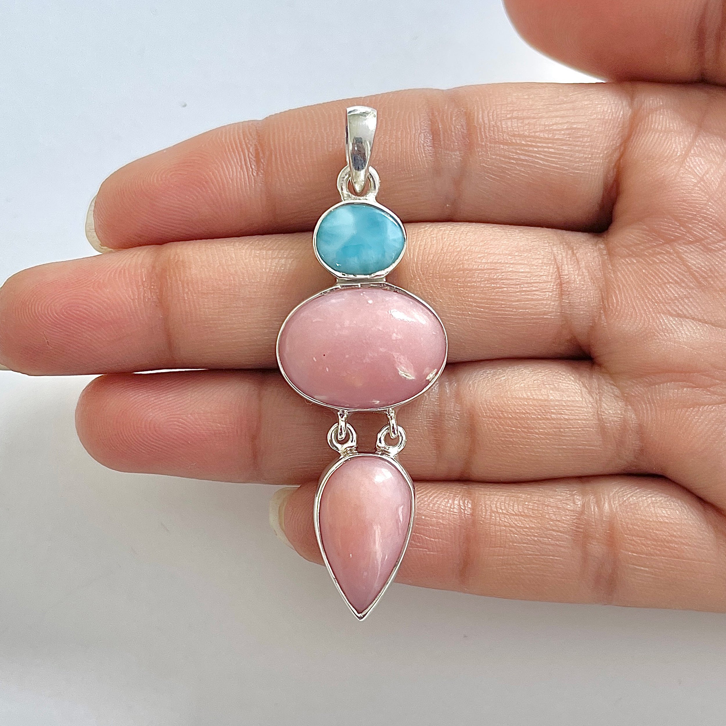 Pink Opal Pendant-(PKO-1-13)