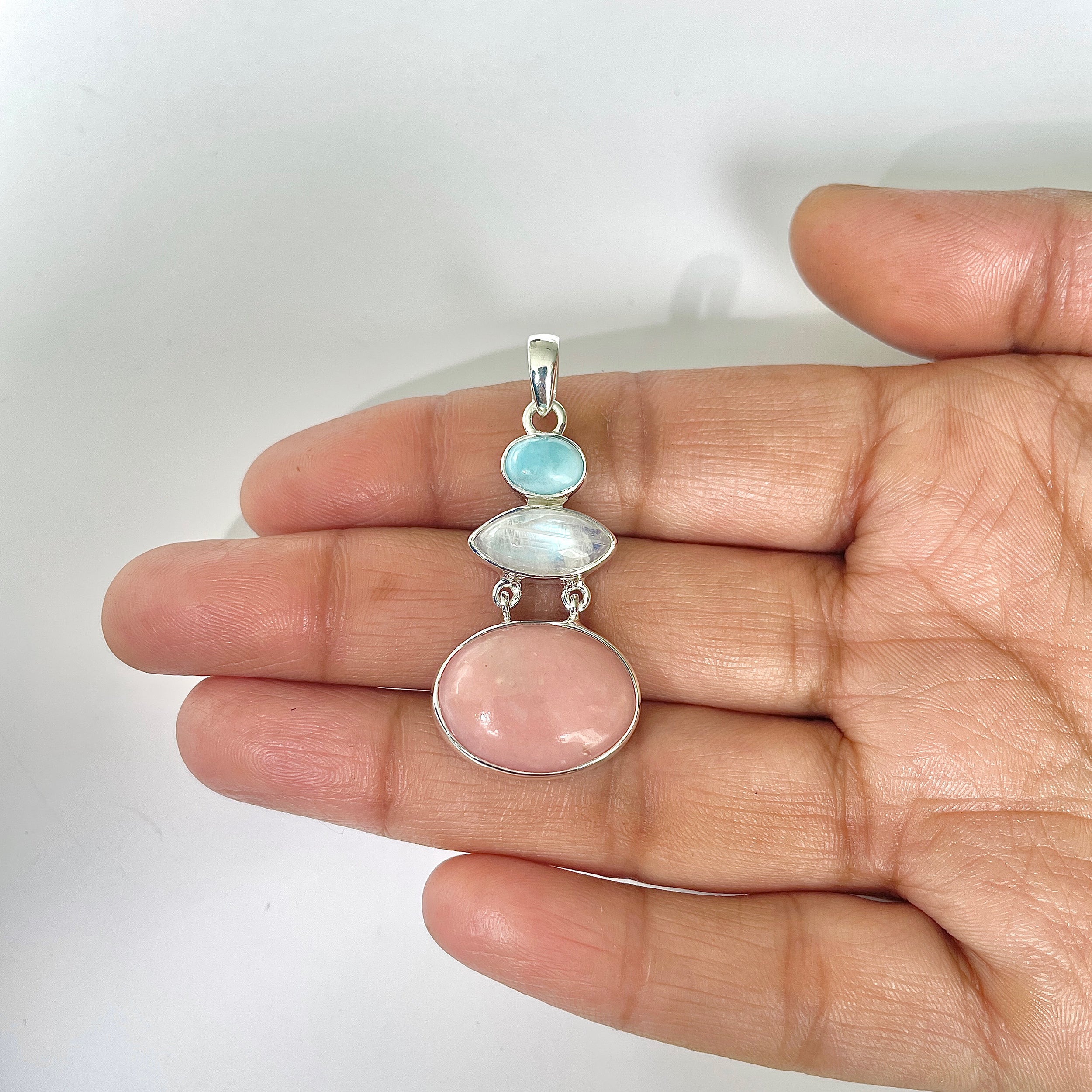 Pink Opal Pendant-(PKO-1-8)