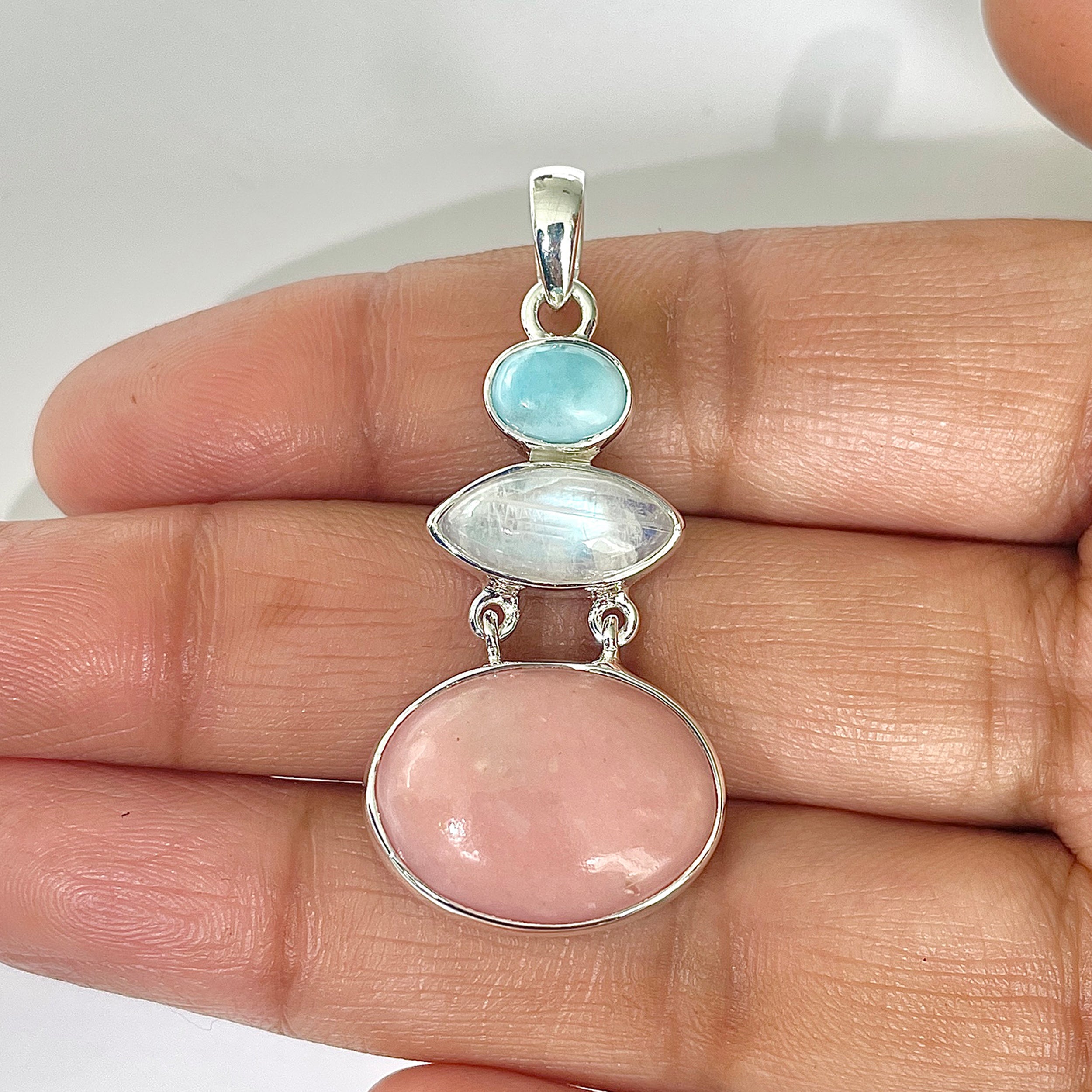 Pink Opal Pendant-(PKO-1-8)
