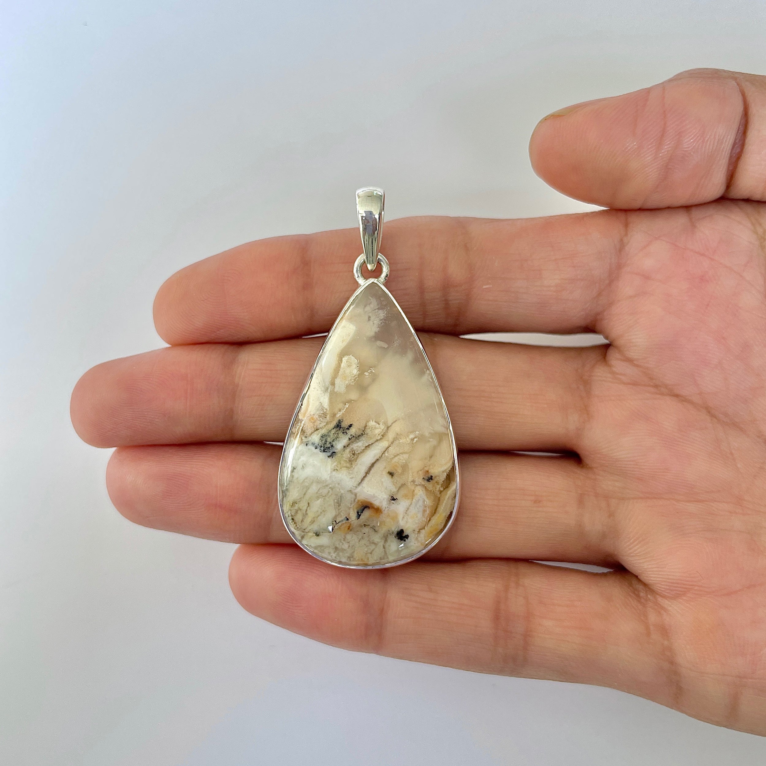 Plume Agate Pendant-(PLA-1-10)