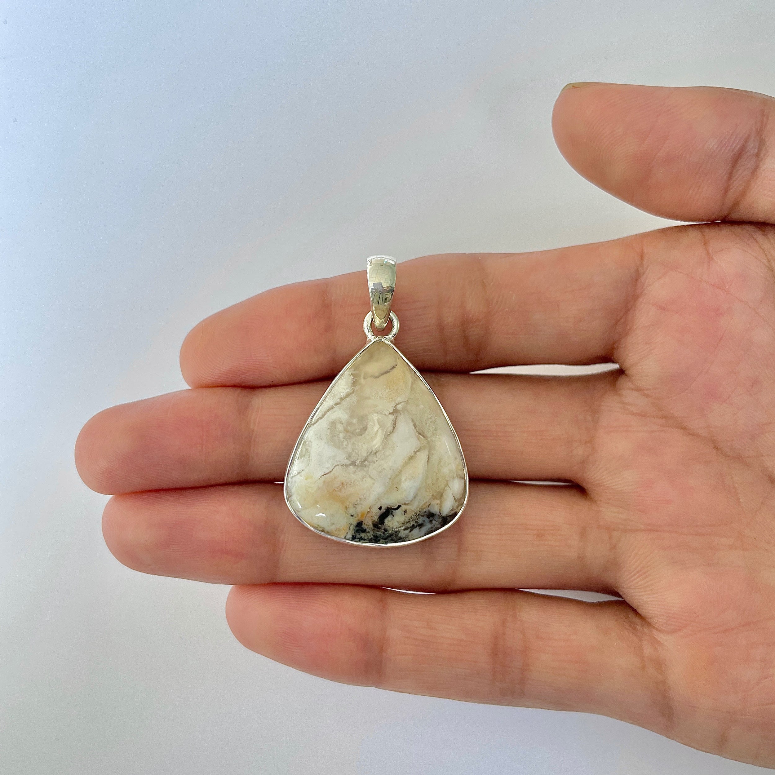 Plume Agate Pendant-(PLA-1-23)