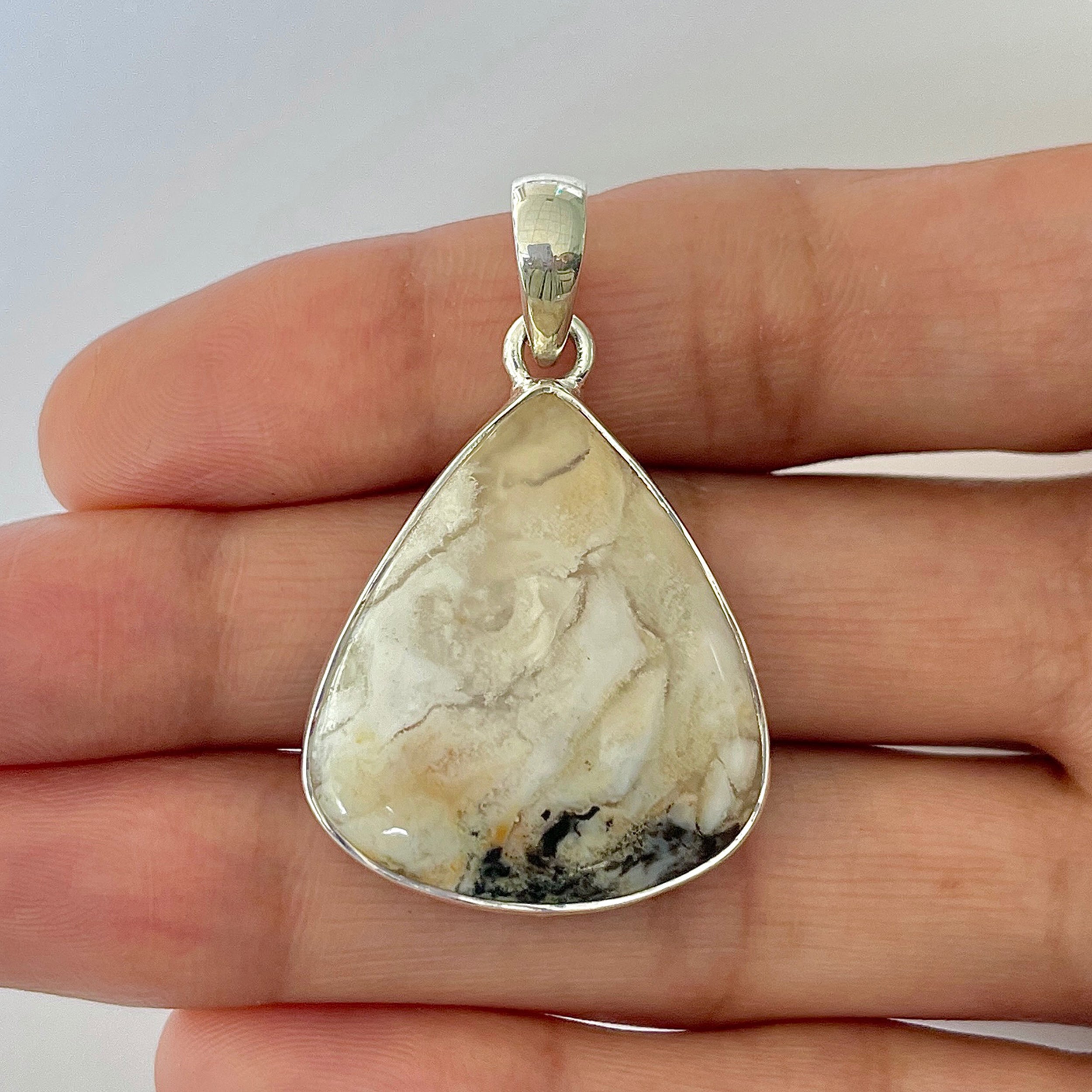 Plume Agate Pendant-(PLA-1-23)