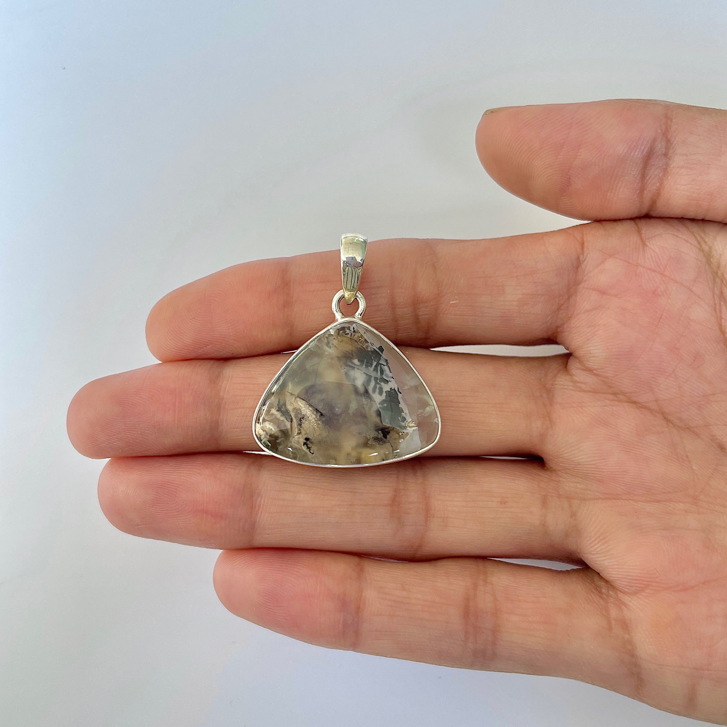 Plume Agate Pendant-(PLA-1-26)