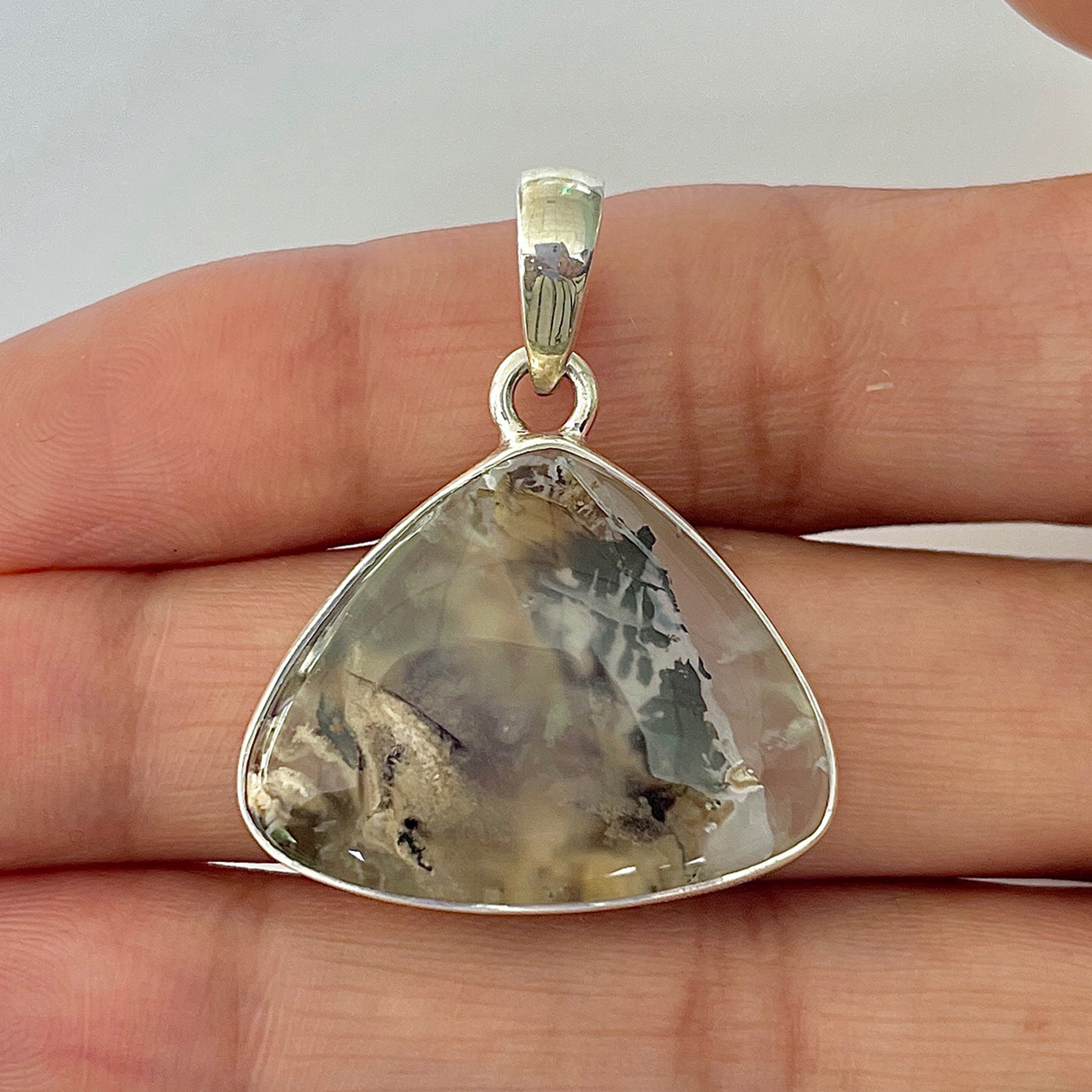 Plume Agate Pendant-(PLA-1-26)