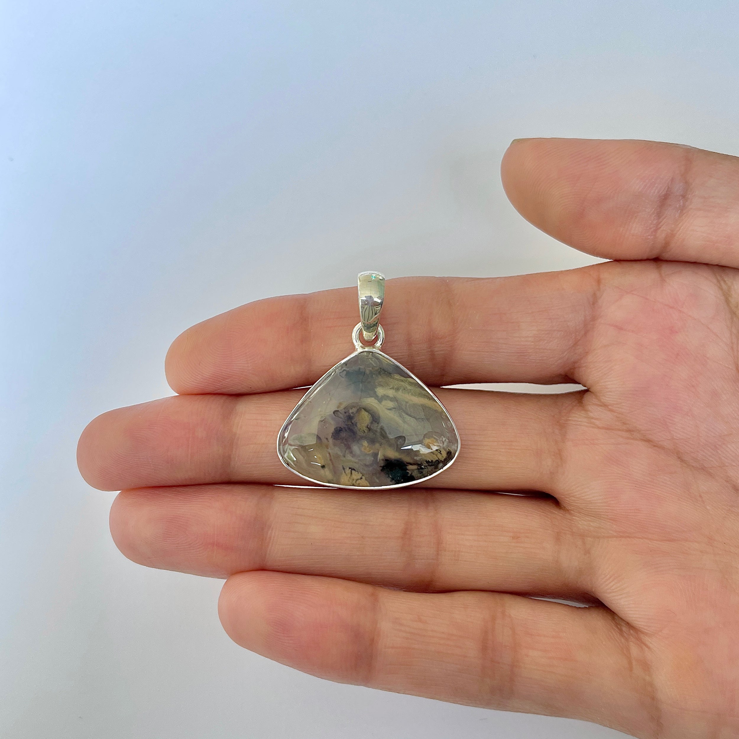 Plume Agate Pendant-(PLA-1-30)