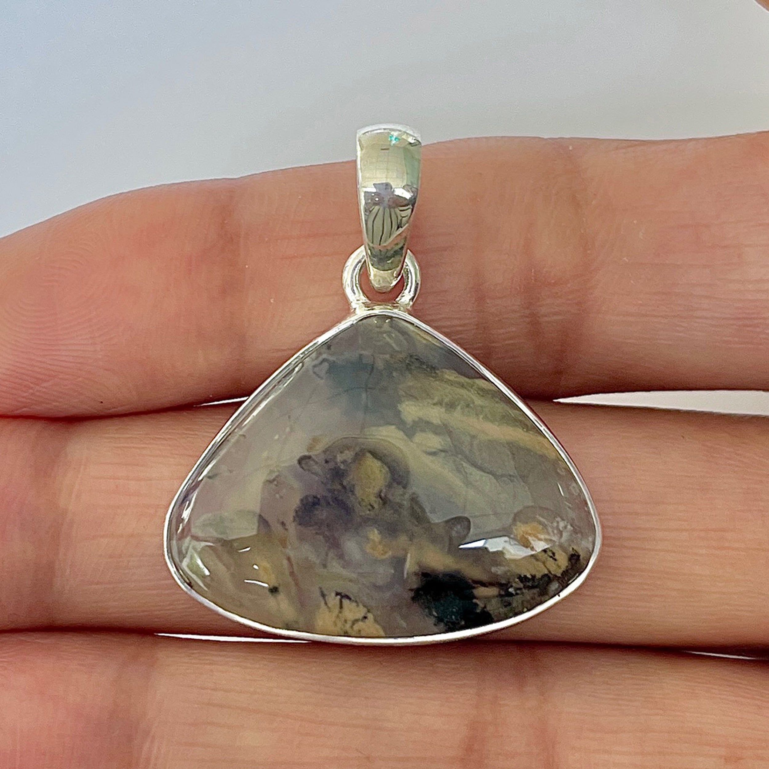 Plume Agate Pendant-(PLA-1-30)