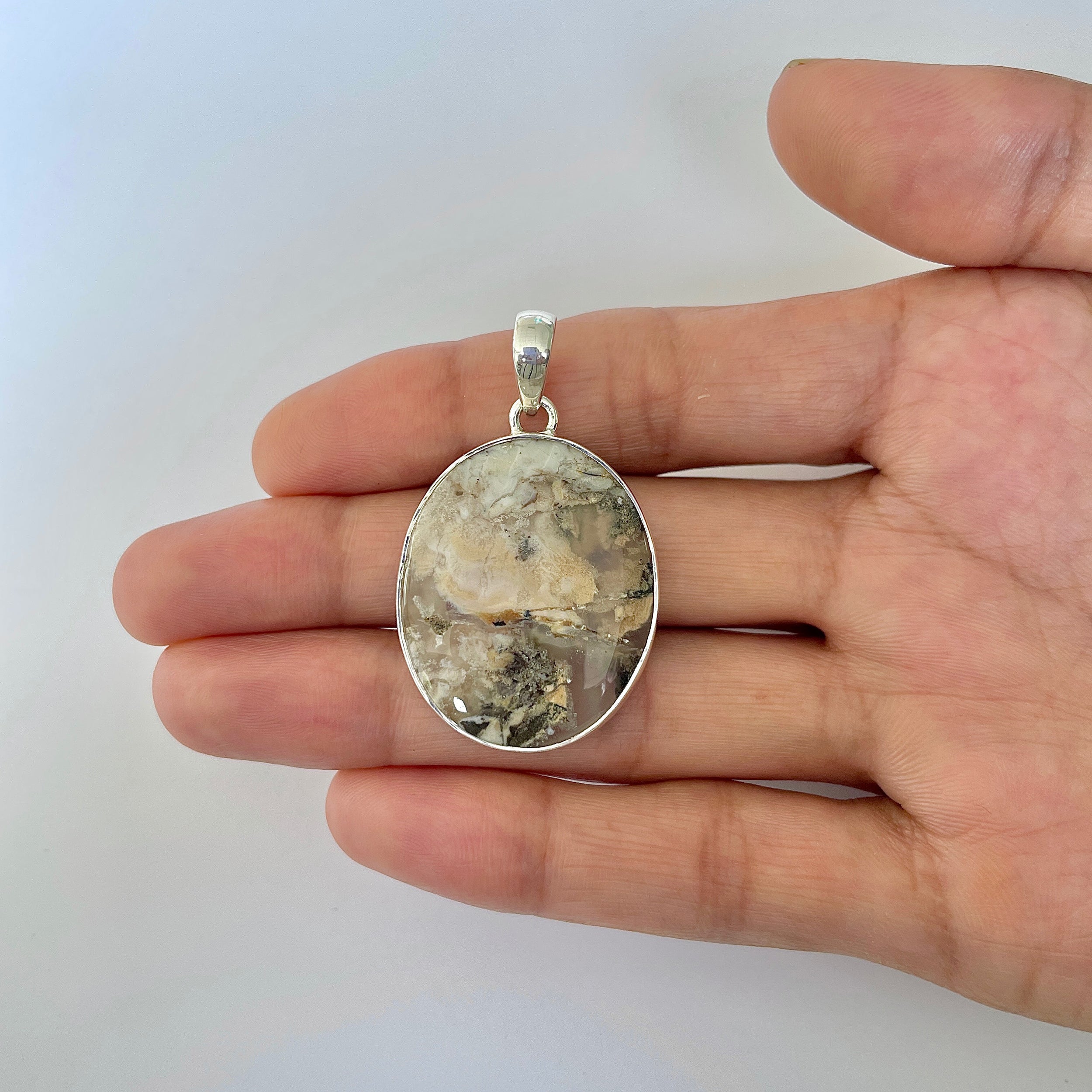 Plume Agate Pendant-(PLA-1-4)