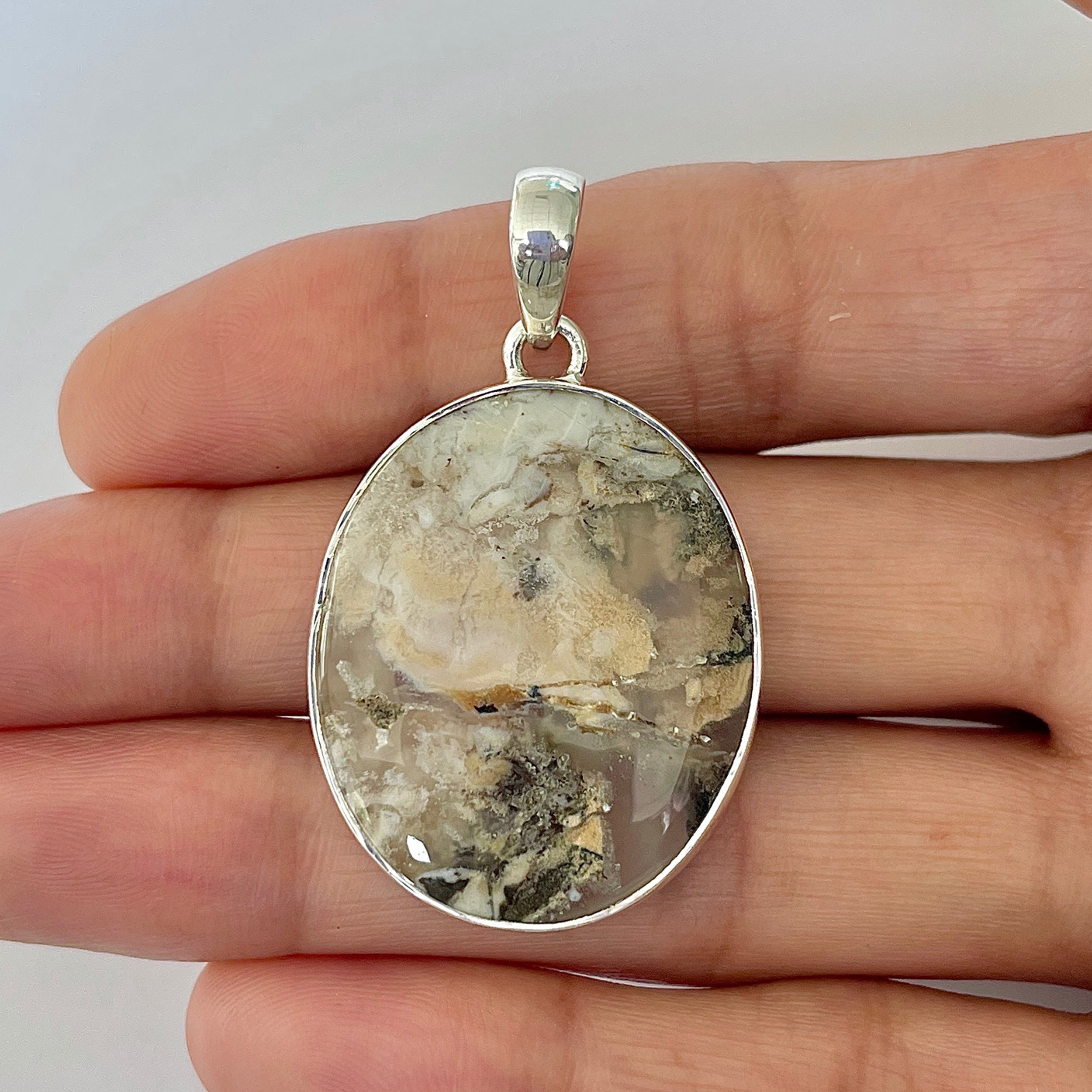 Plume Agate Pendant-(PLA-1-4)