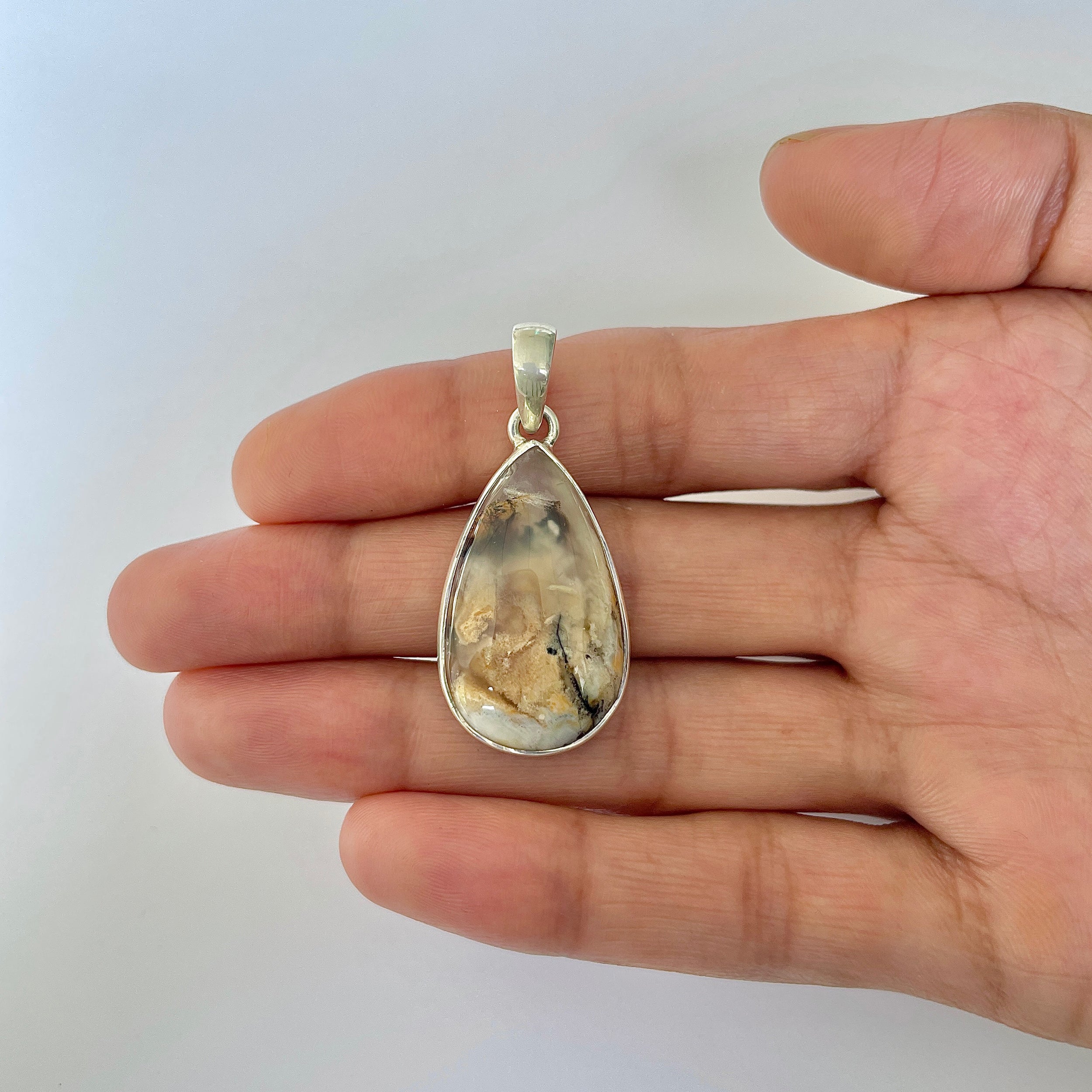 Plume Agate Pendant-(PLA-1-5)