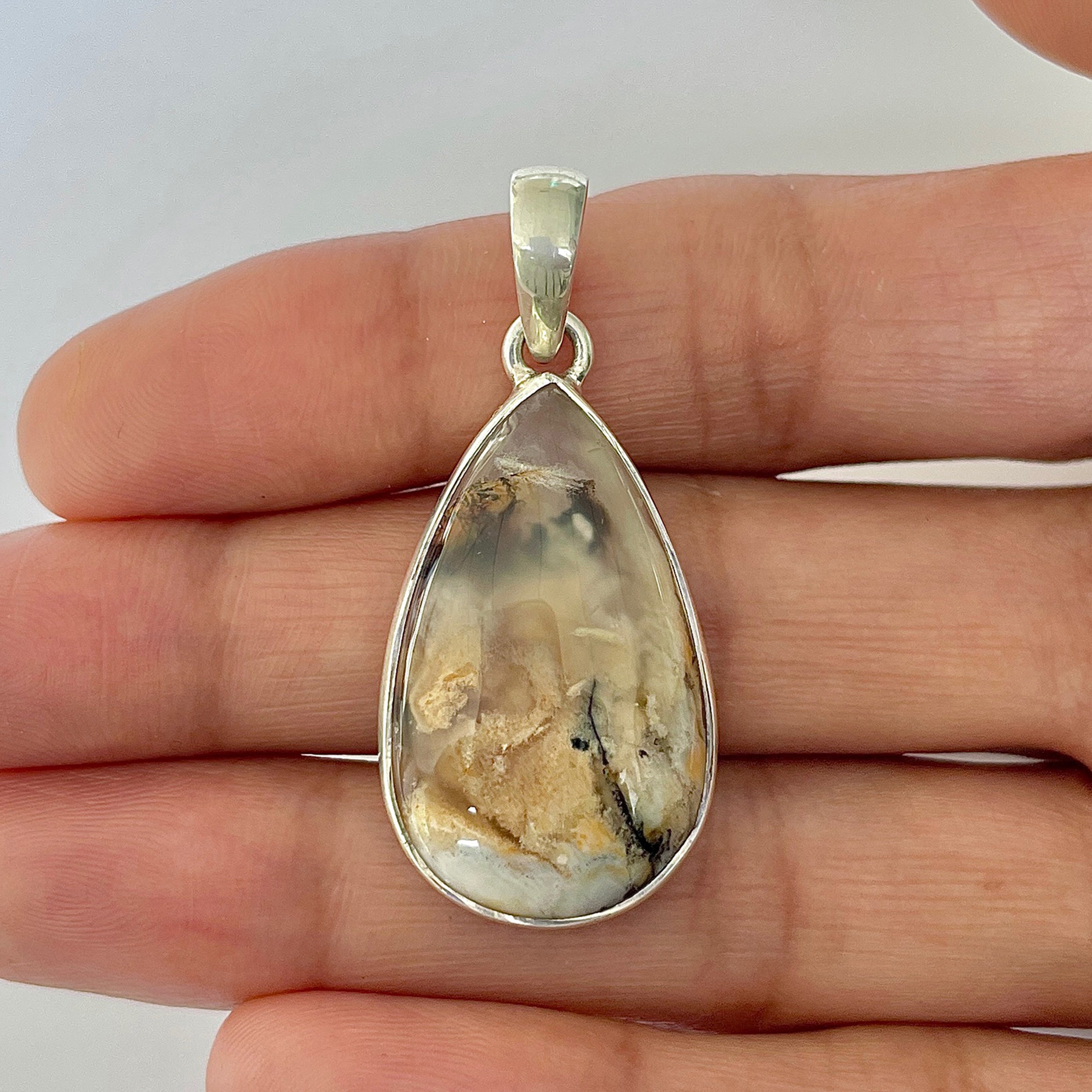 Plume Agate Pendant-(PLA-1-5)