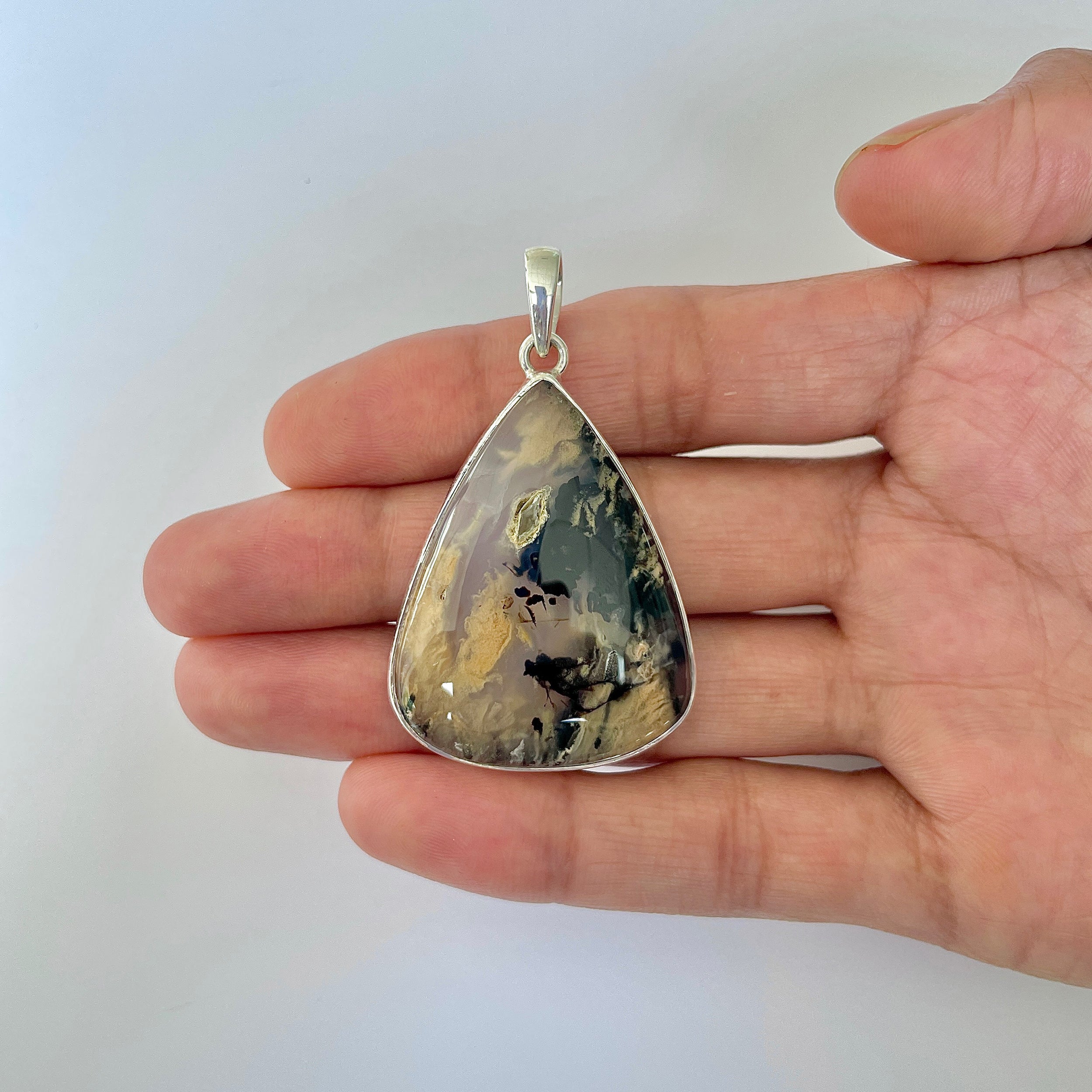 Plume Agate Pendant-(PLA-1-6)