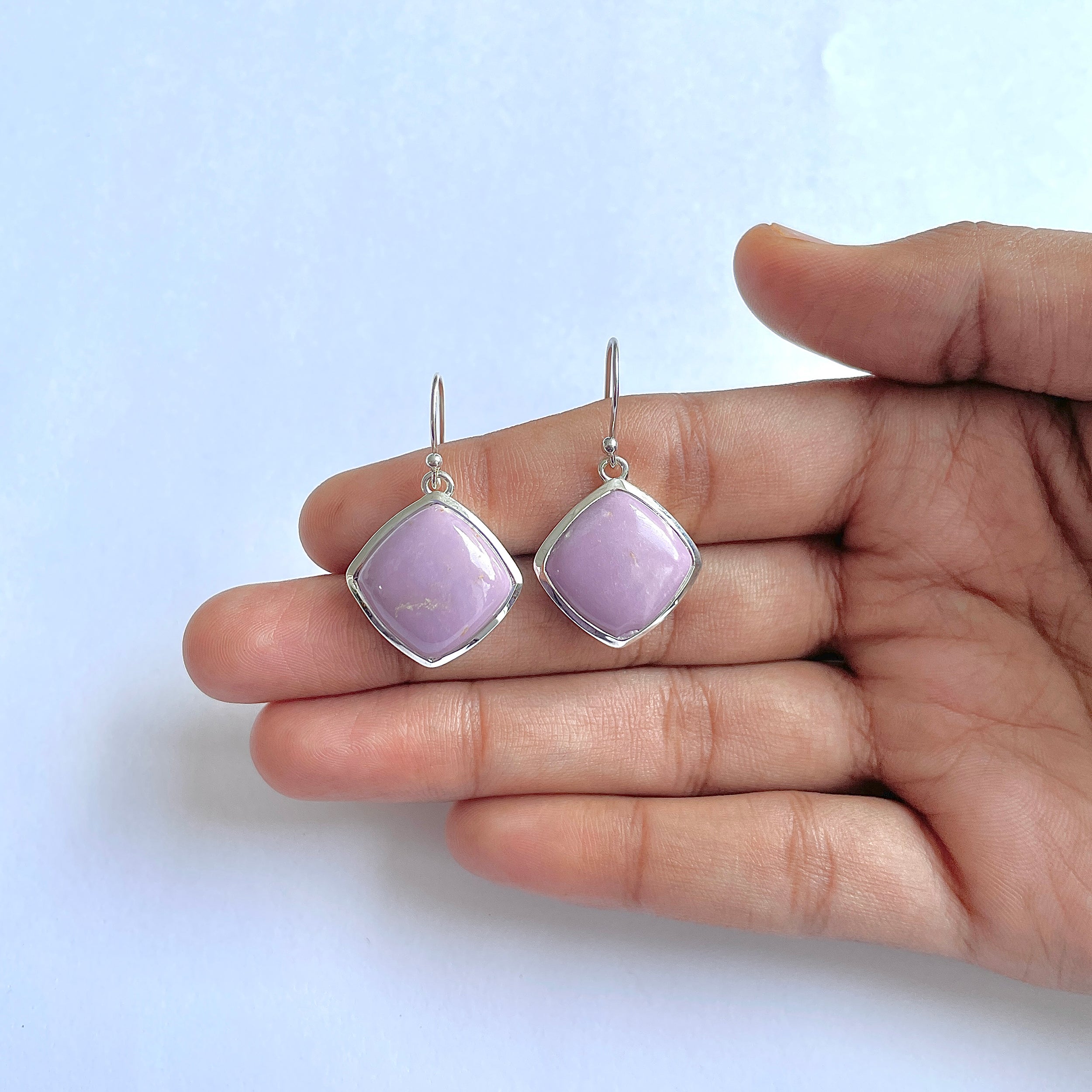 Phosphosiderite Earring-(PPD-3-11)