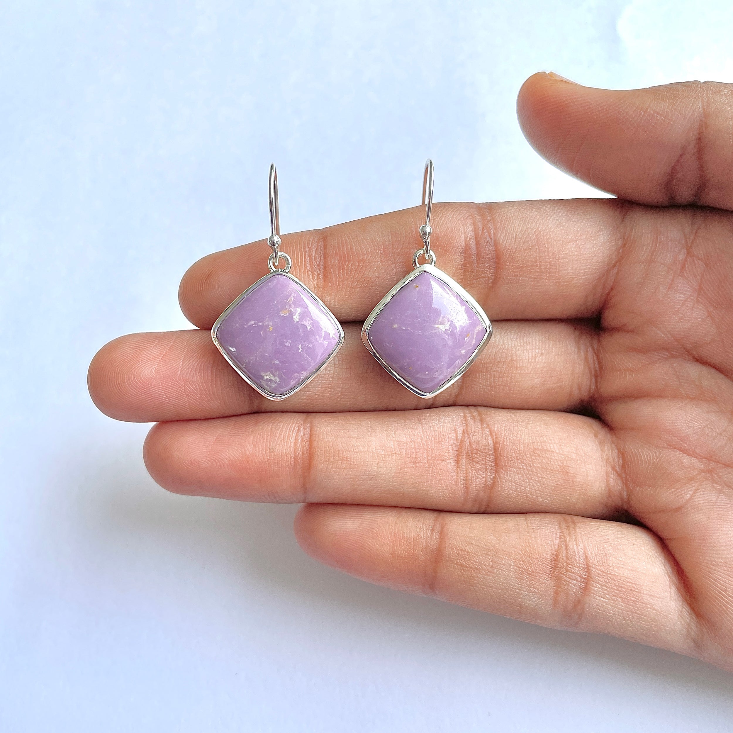 Phosphosiderite Earring-(PPD-3-8)