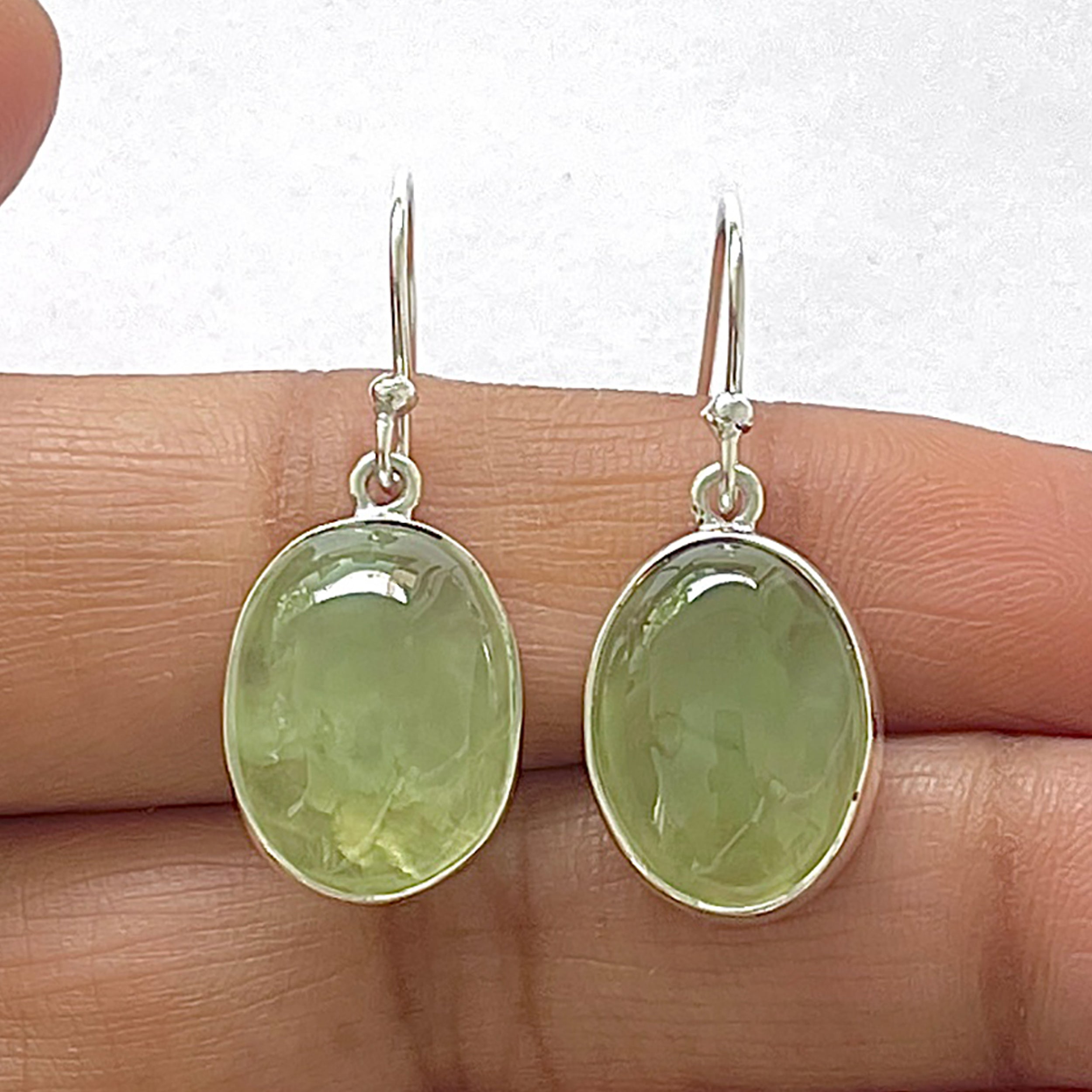 Prehnite Earring-(PRN-3-1)