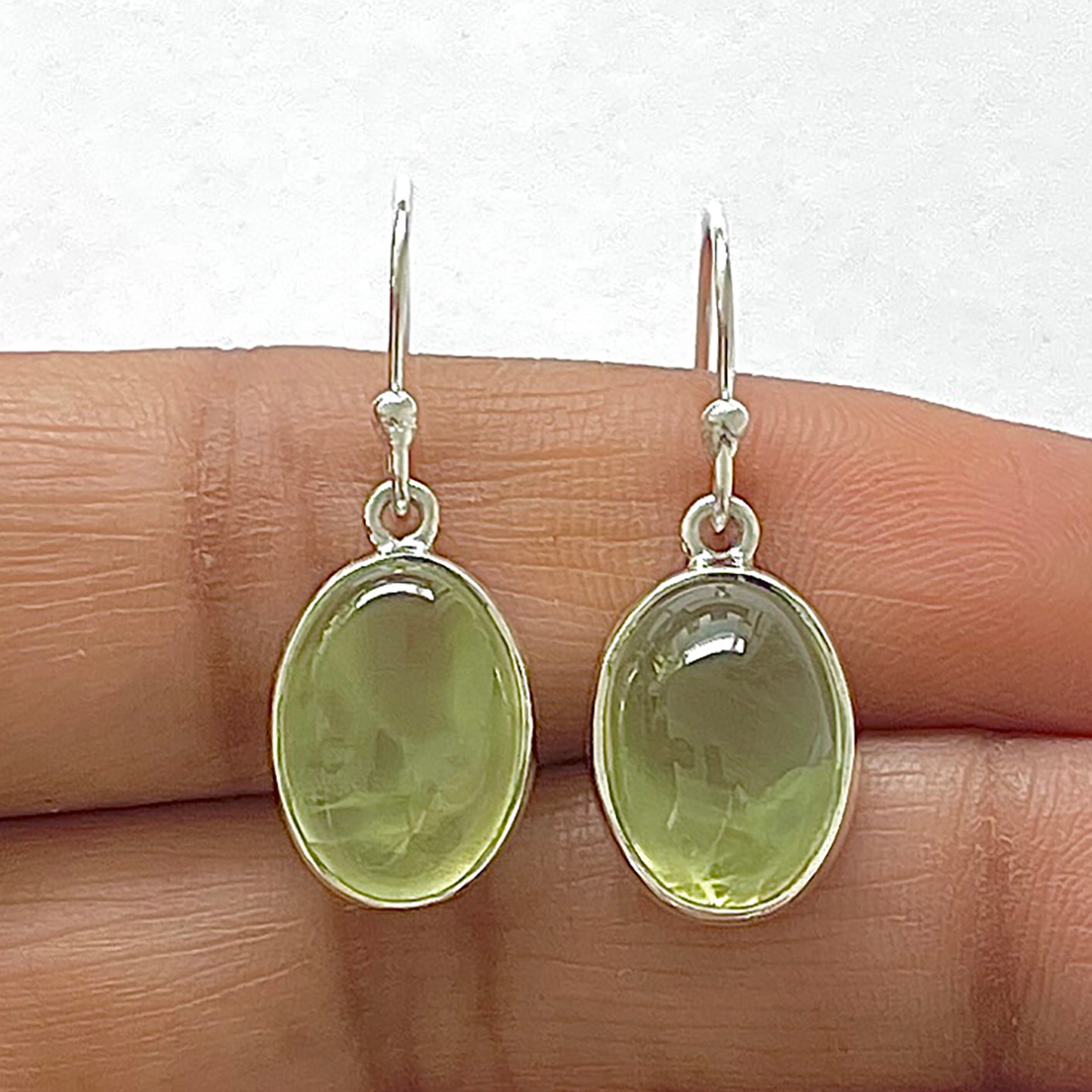 Prehnite Earring-(PRN-3-12)