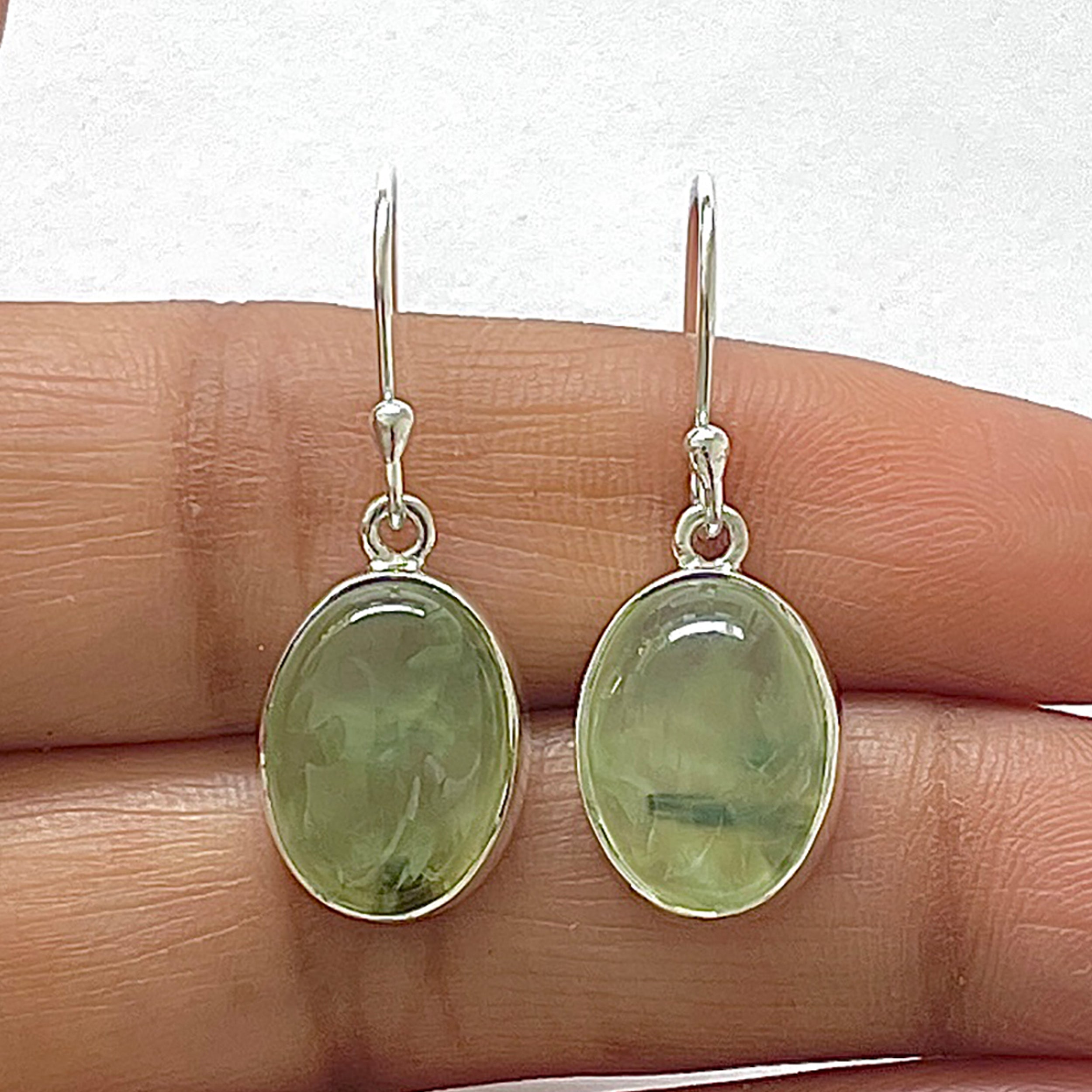 Prehnite Earring-(PRN-3-13)