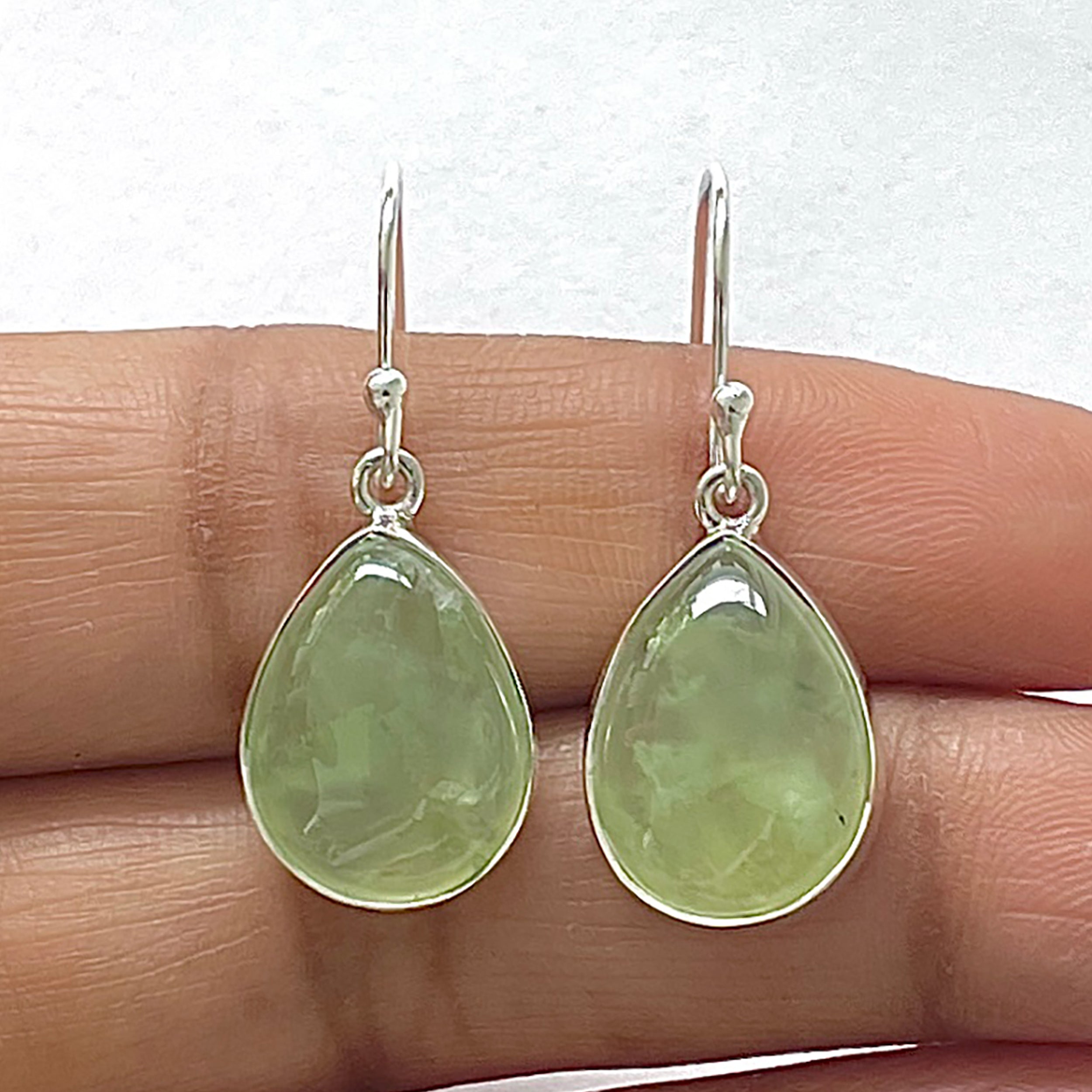Prehnite Earring-(PRN-3-14)