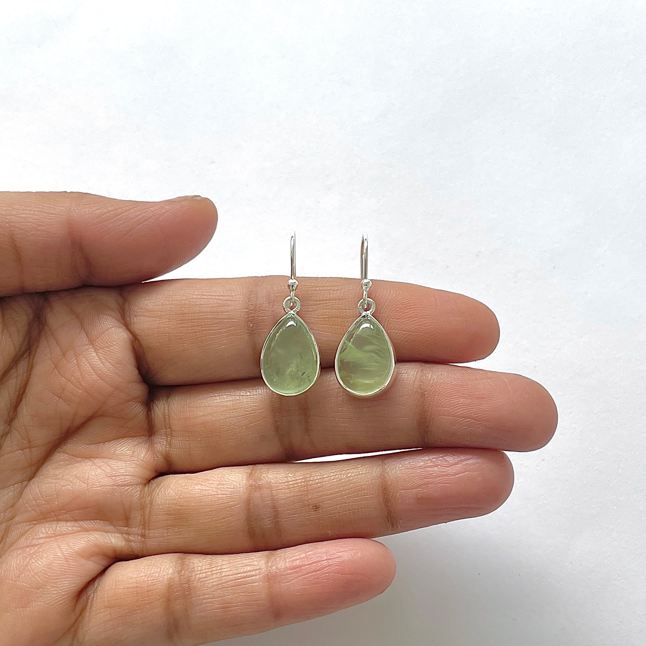 Prehnite Earring-(PRN-3-17)