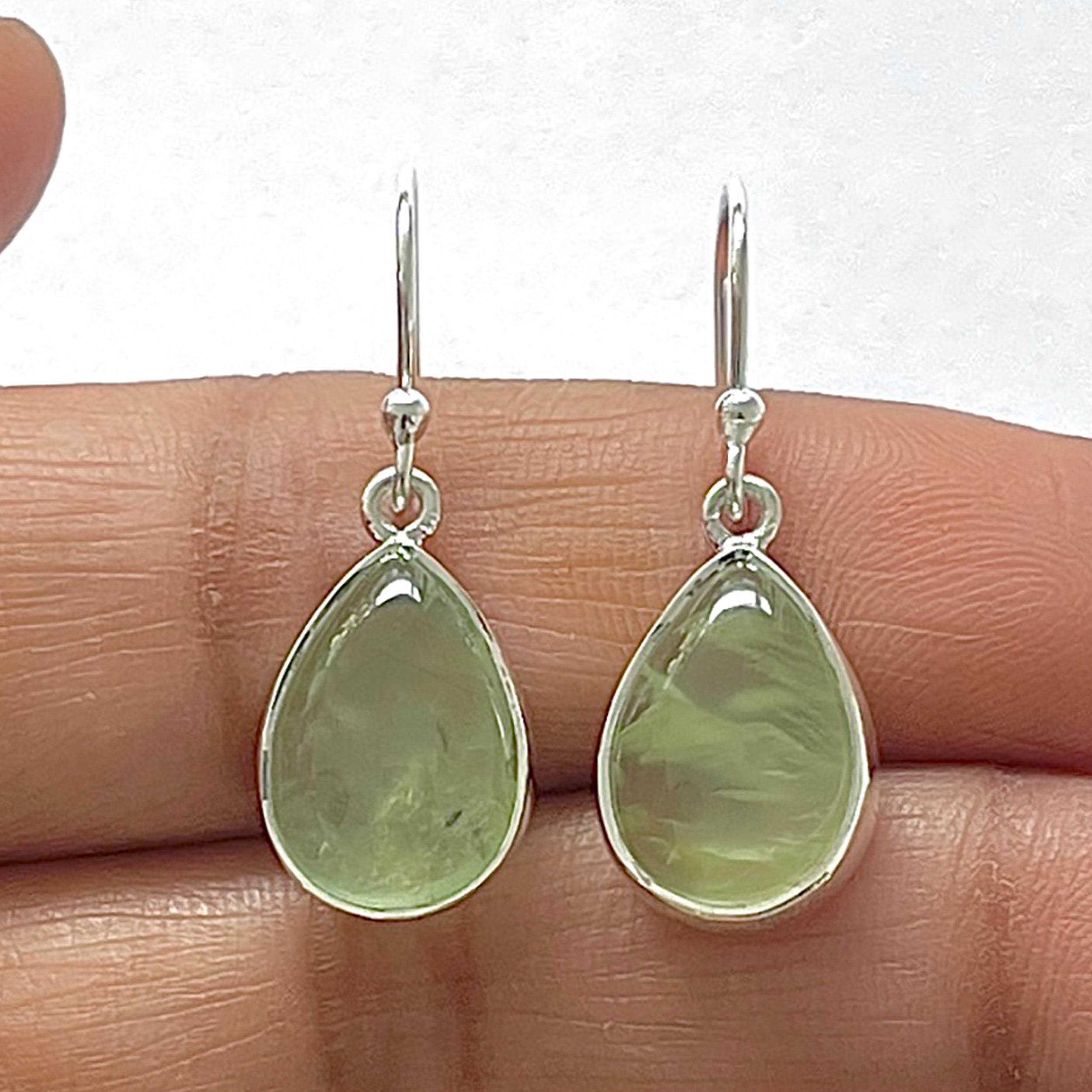Prehnite Earring-(PRN-3-17)