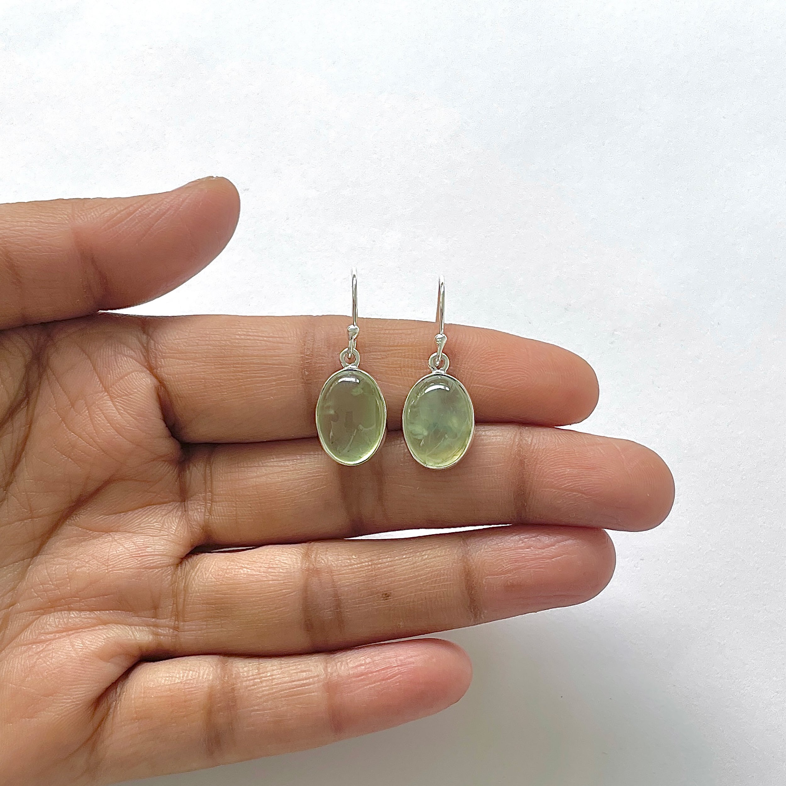 Prehnite Earring-(PRN-3-18)