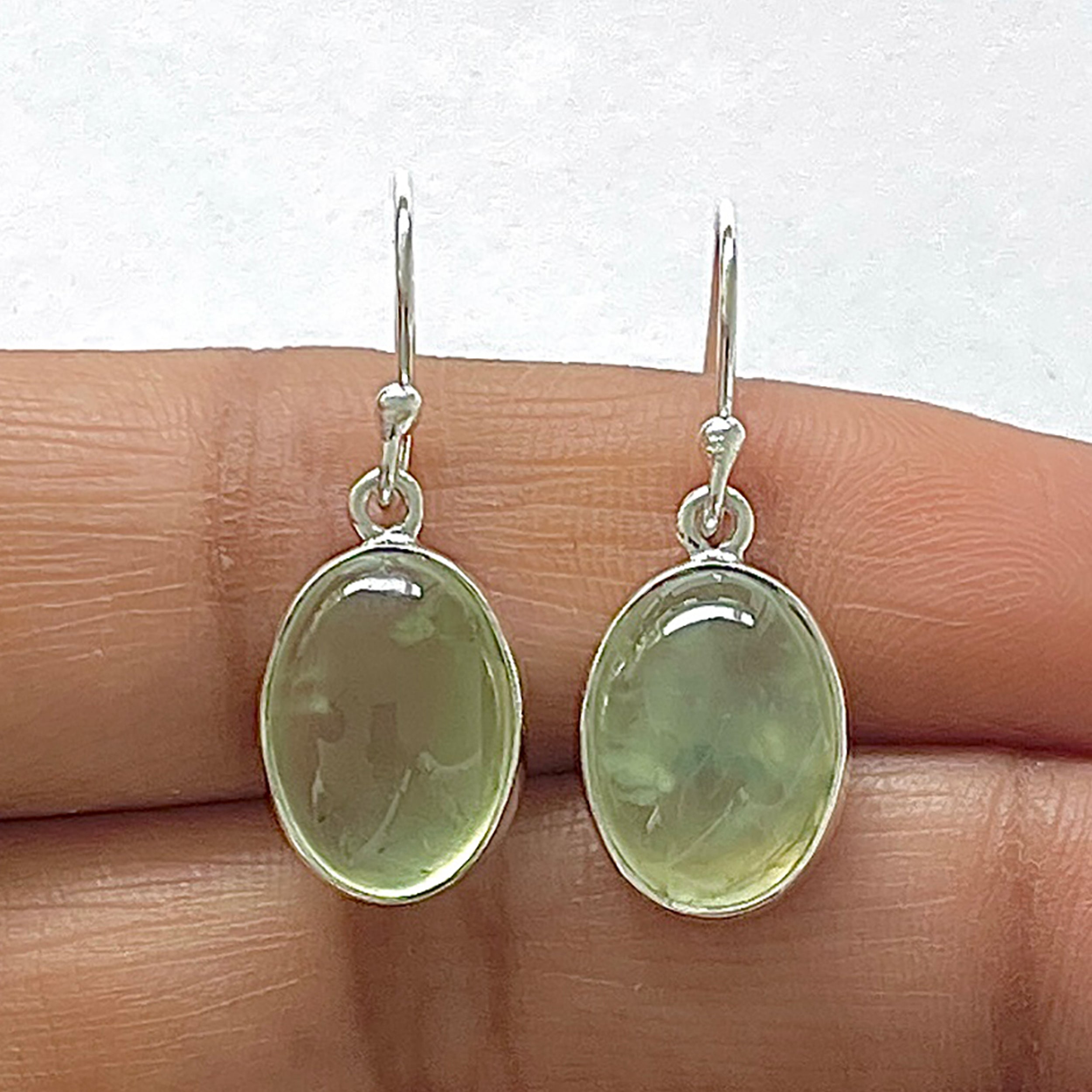 Prehnite Earring-(PRN-3-18)