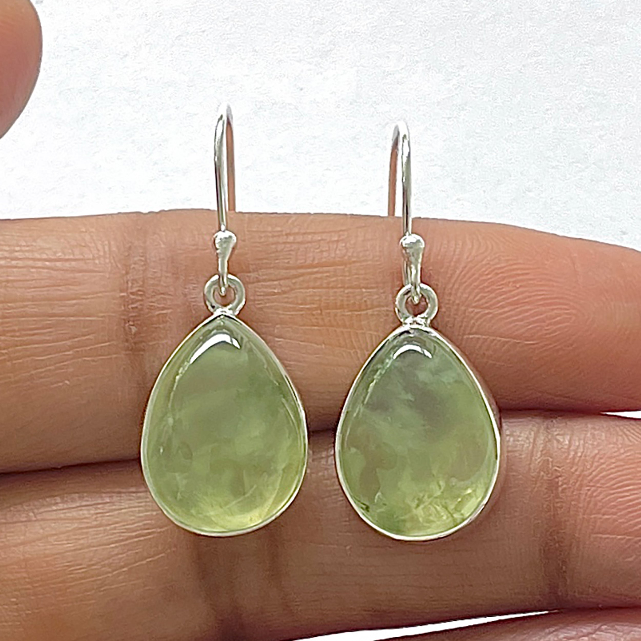 Prehnite Earring-(PRN-3-19)