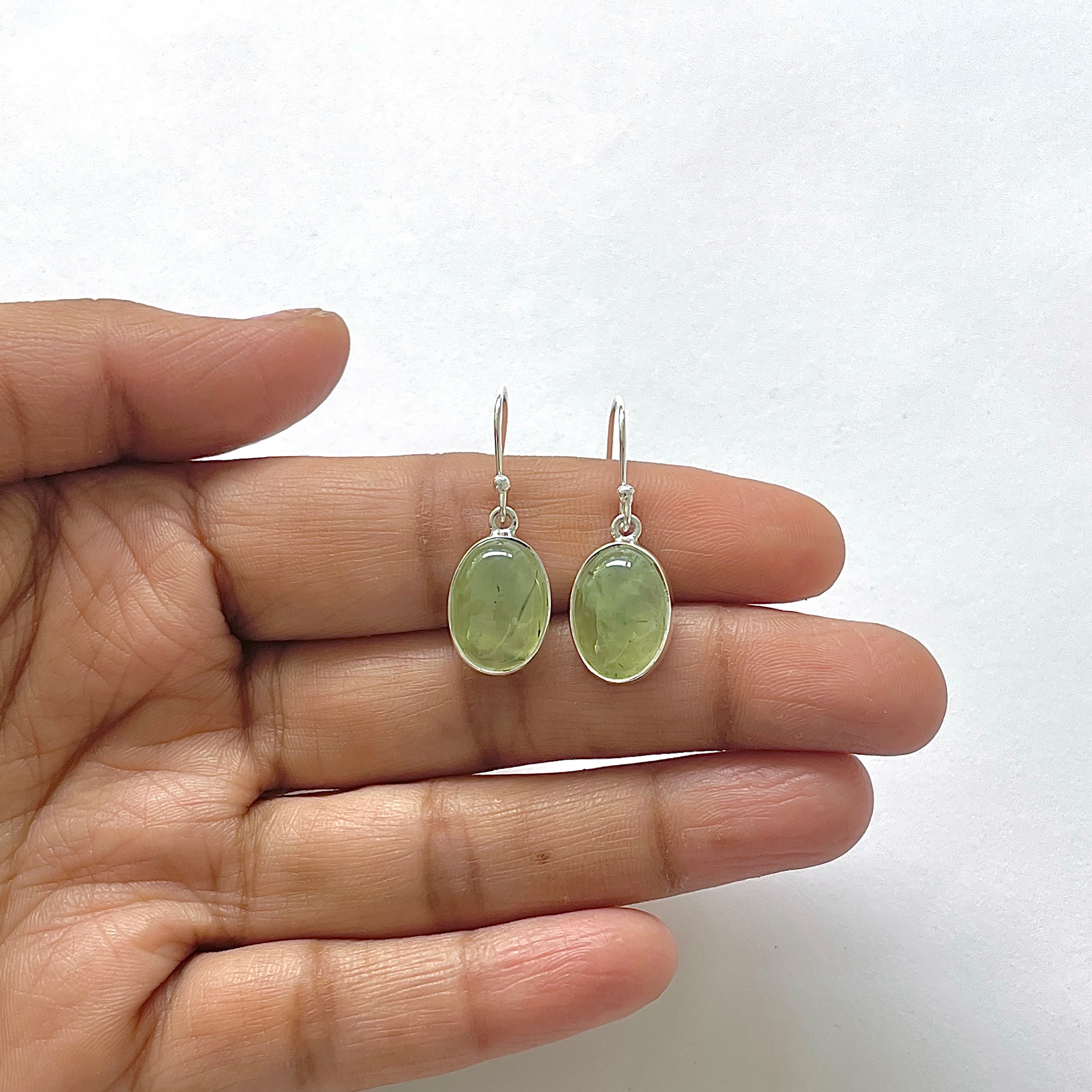 Prehnite Earring-(PRN-3-20)