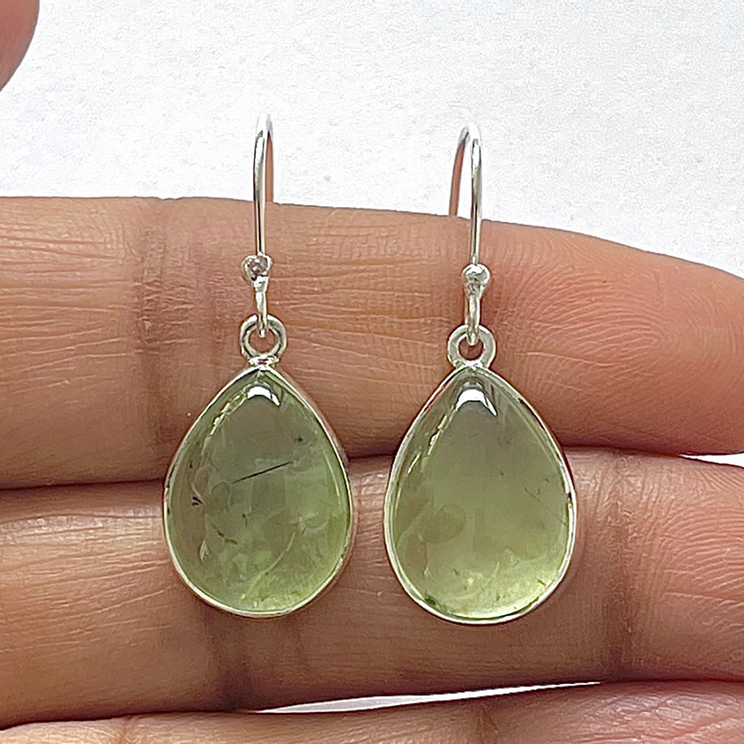 Prehnite Earring-(PRN-3-23)
