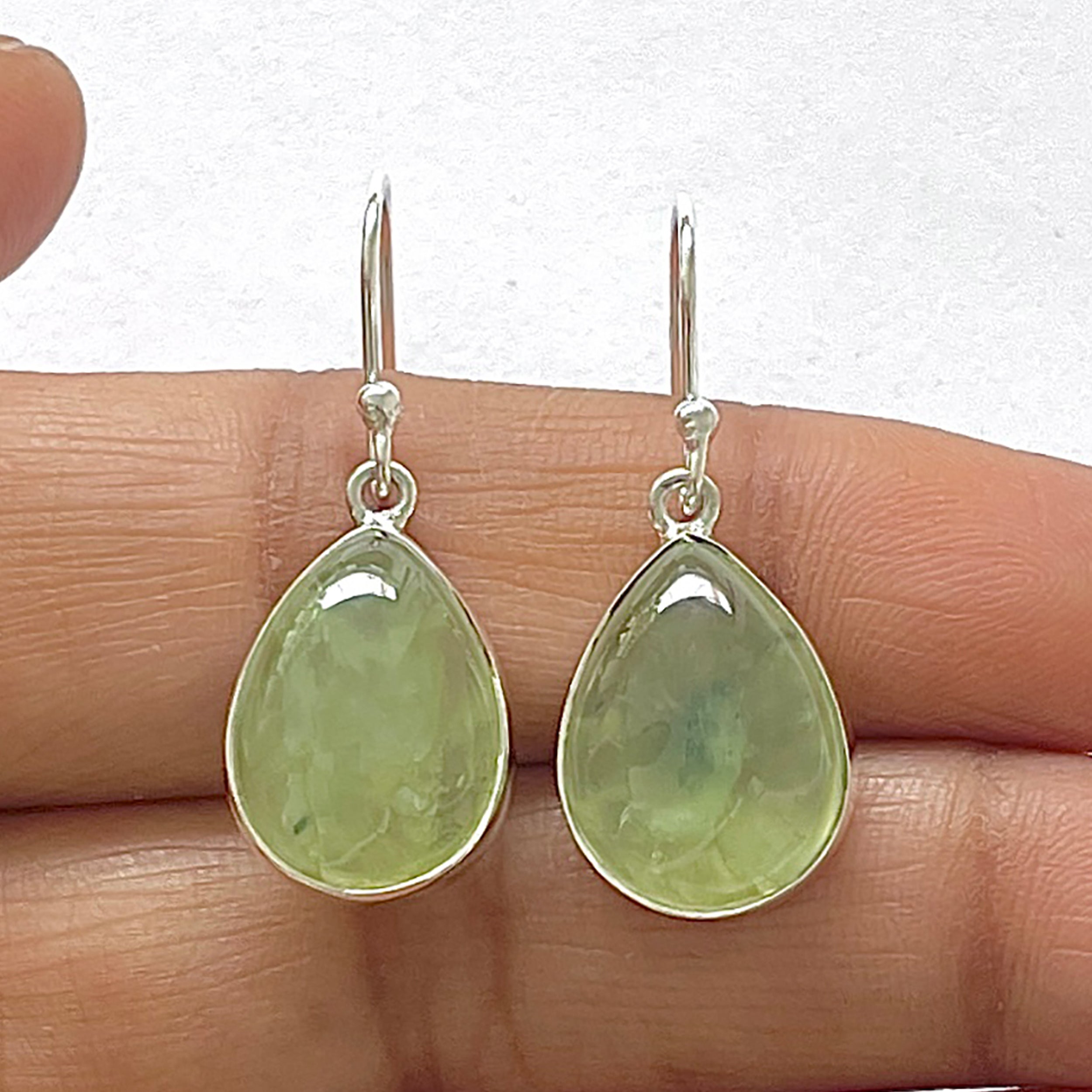 Prehnite Earring-(PRN-3-3)