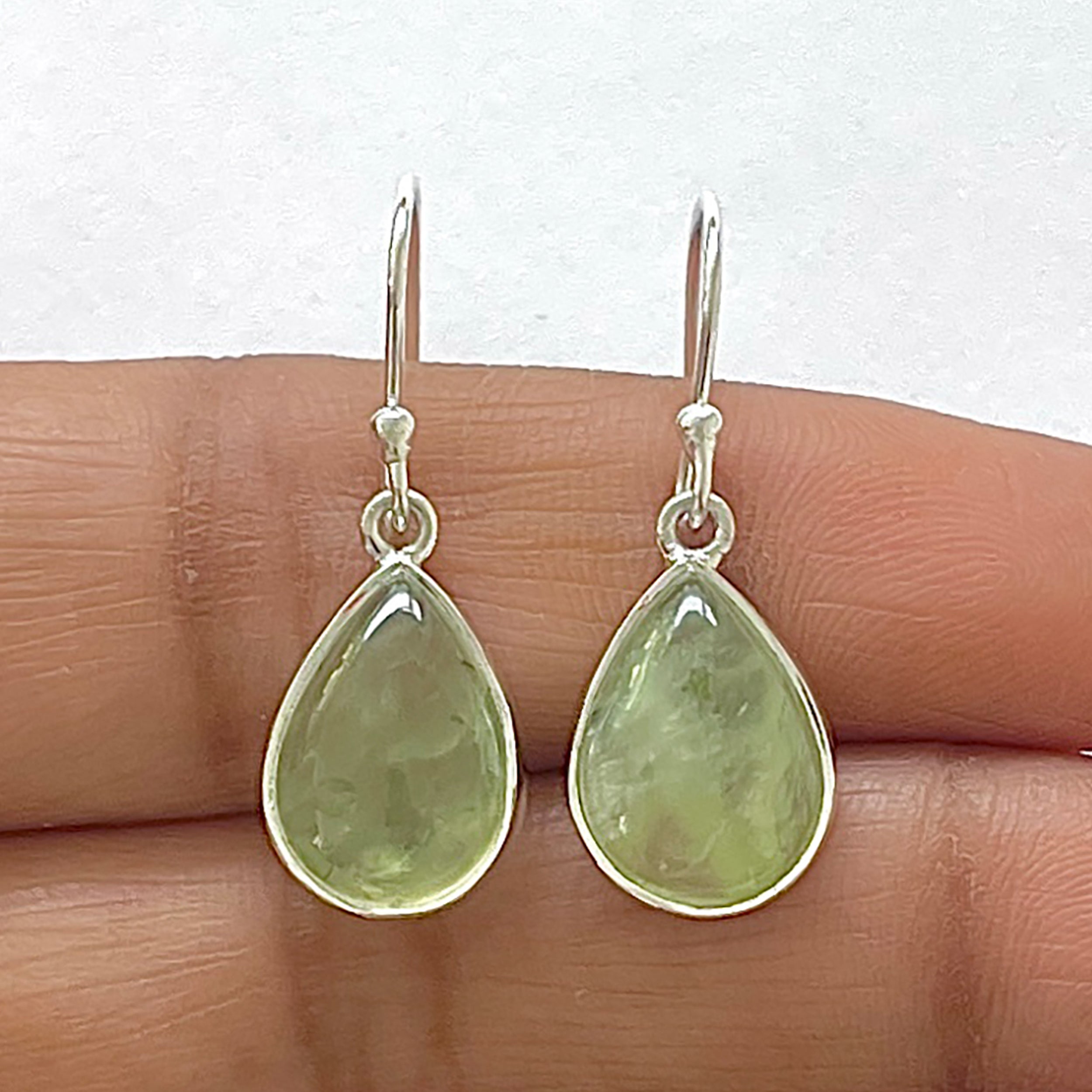 Prehnite Earring-(PRN-3-30)