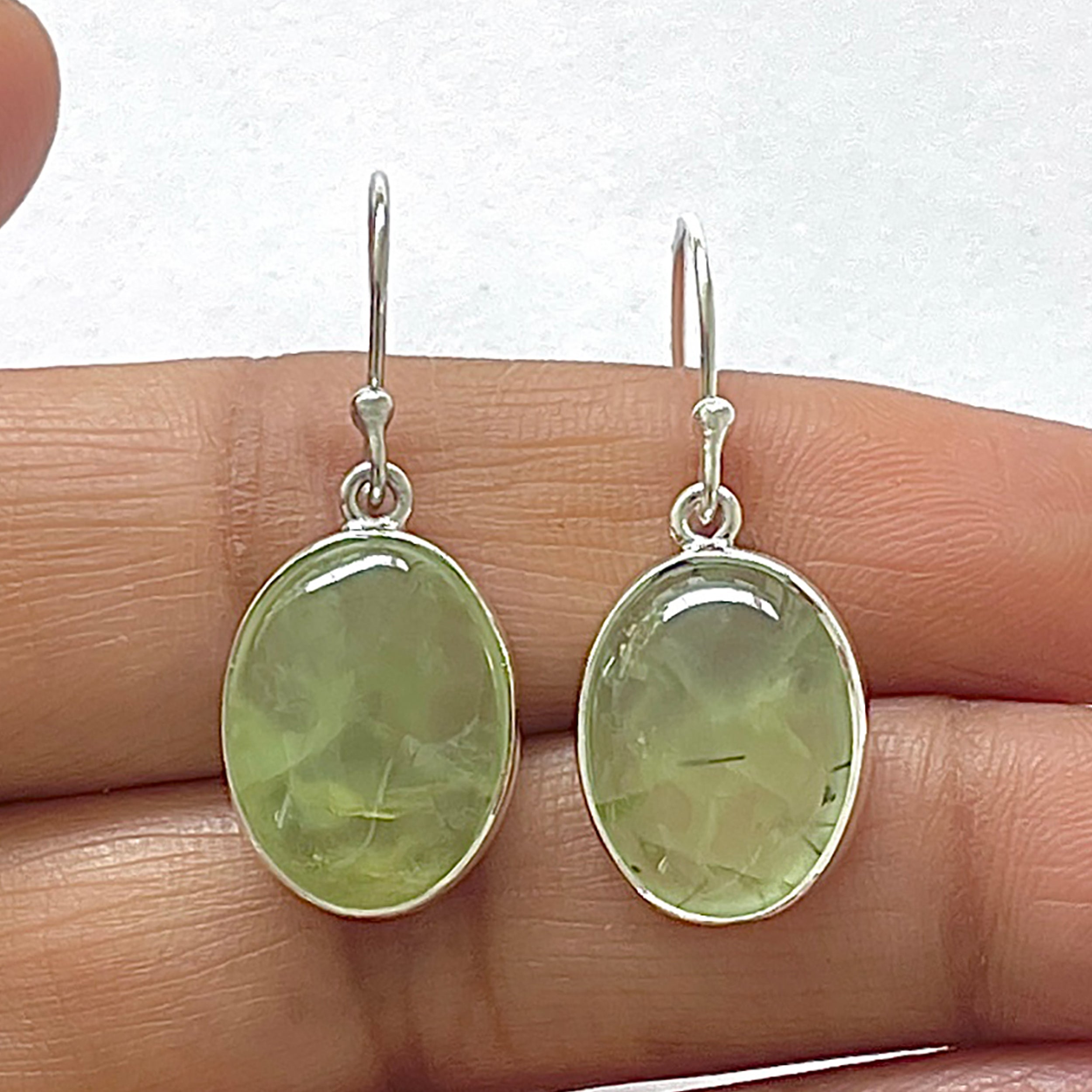 Prehnite Earring-(PRN-3-4)