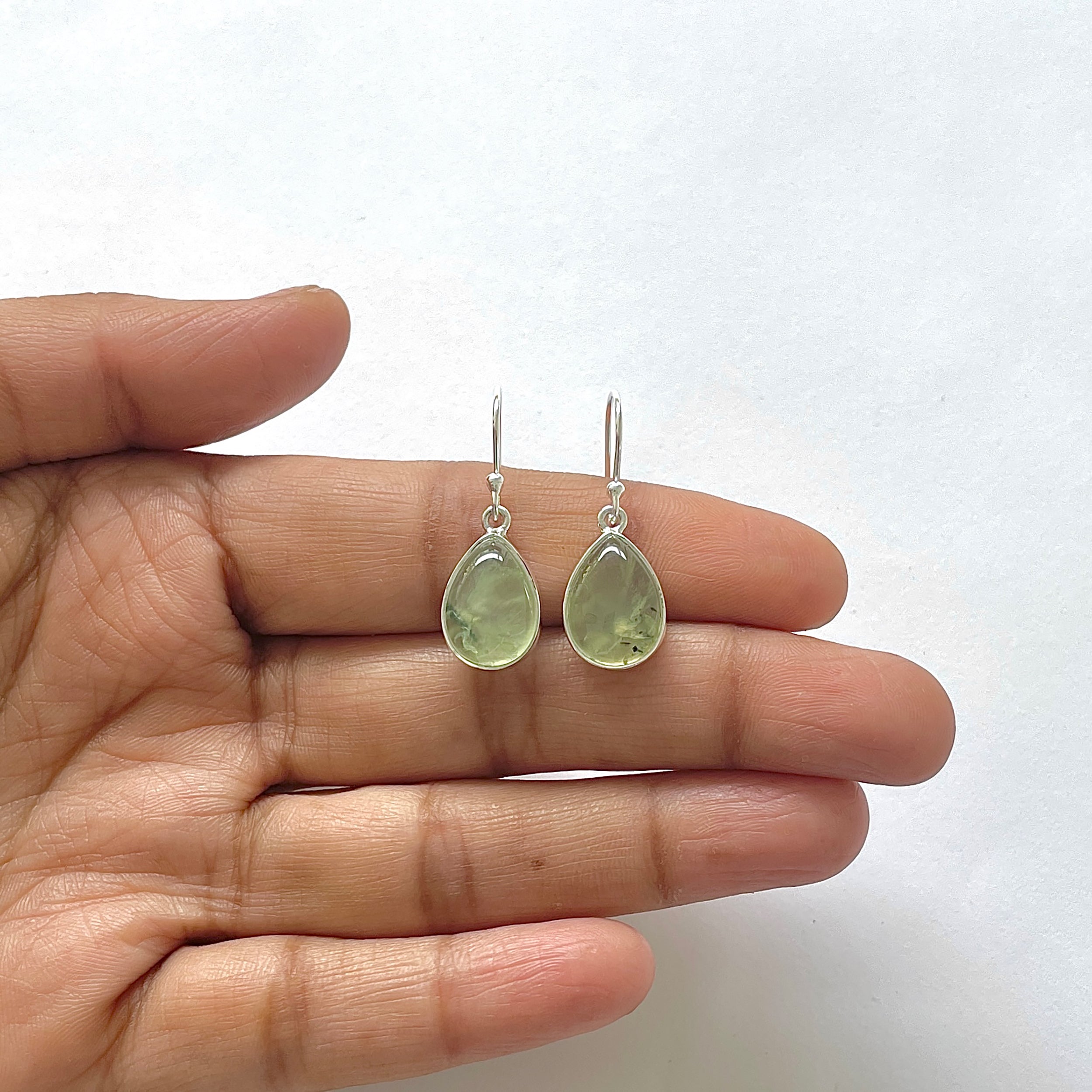 Prehnite Earring-(PRN-3-5)