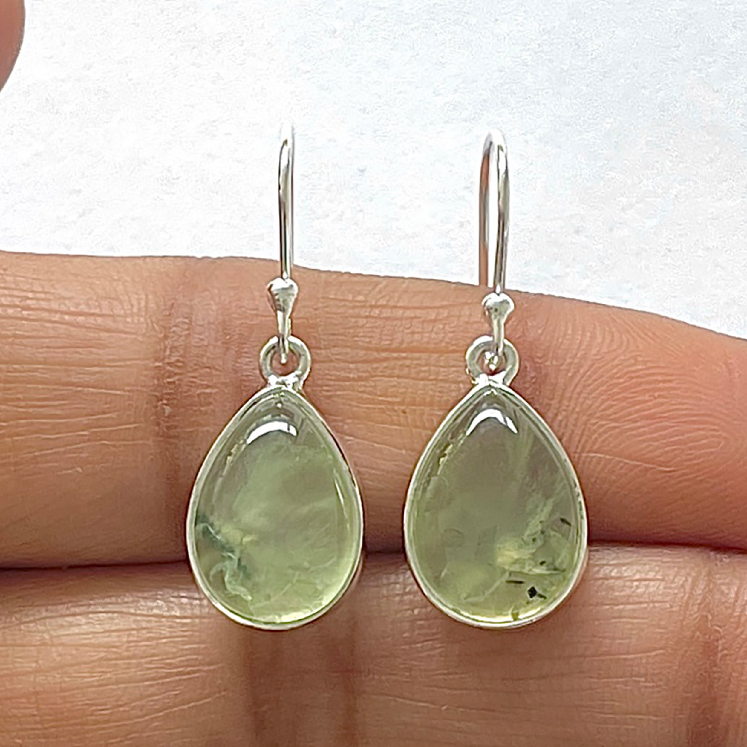 Prehnite Earring-(PRN-3-5)