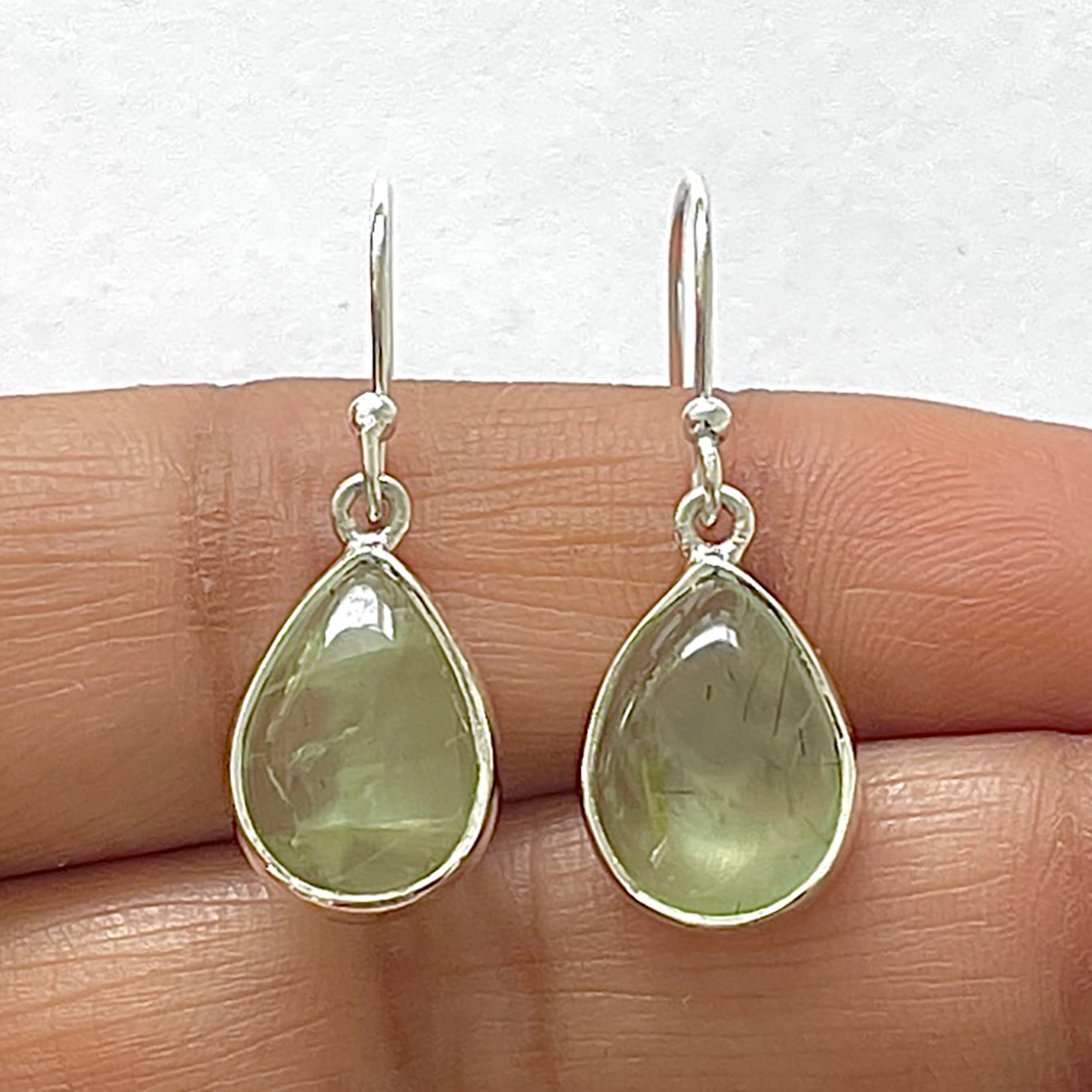 Prehnite Earring-(PRN-3-8)