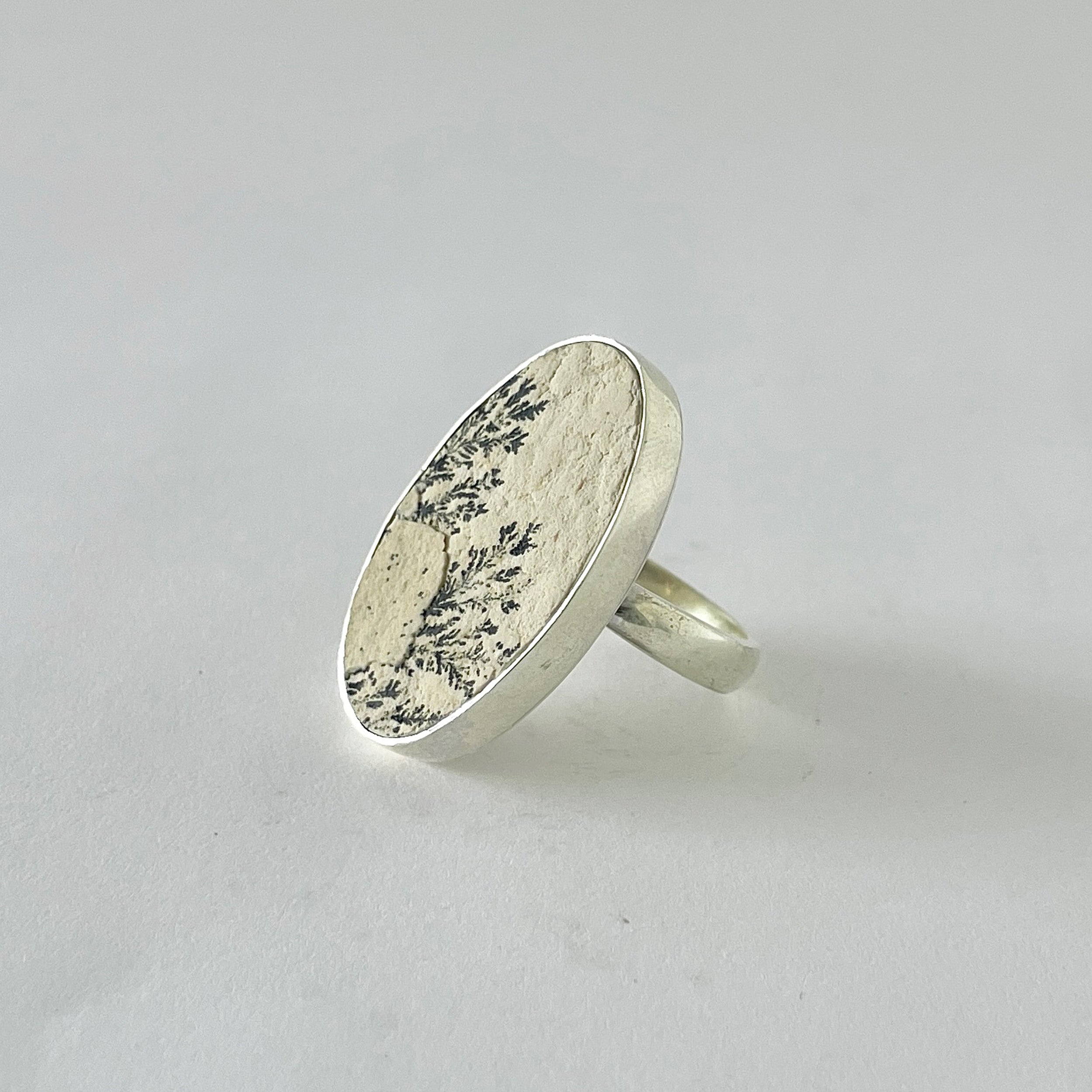 Psilomelane Dendrite Ring-(PSD-2-20)