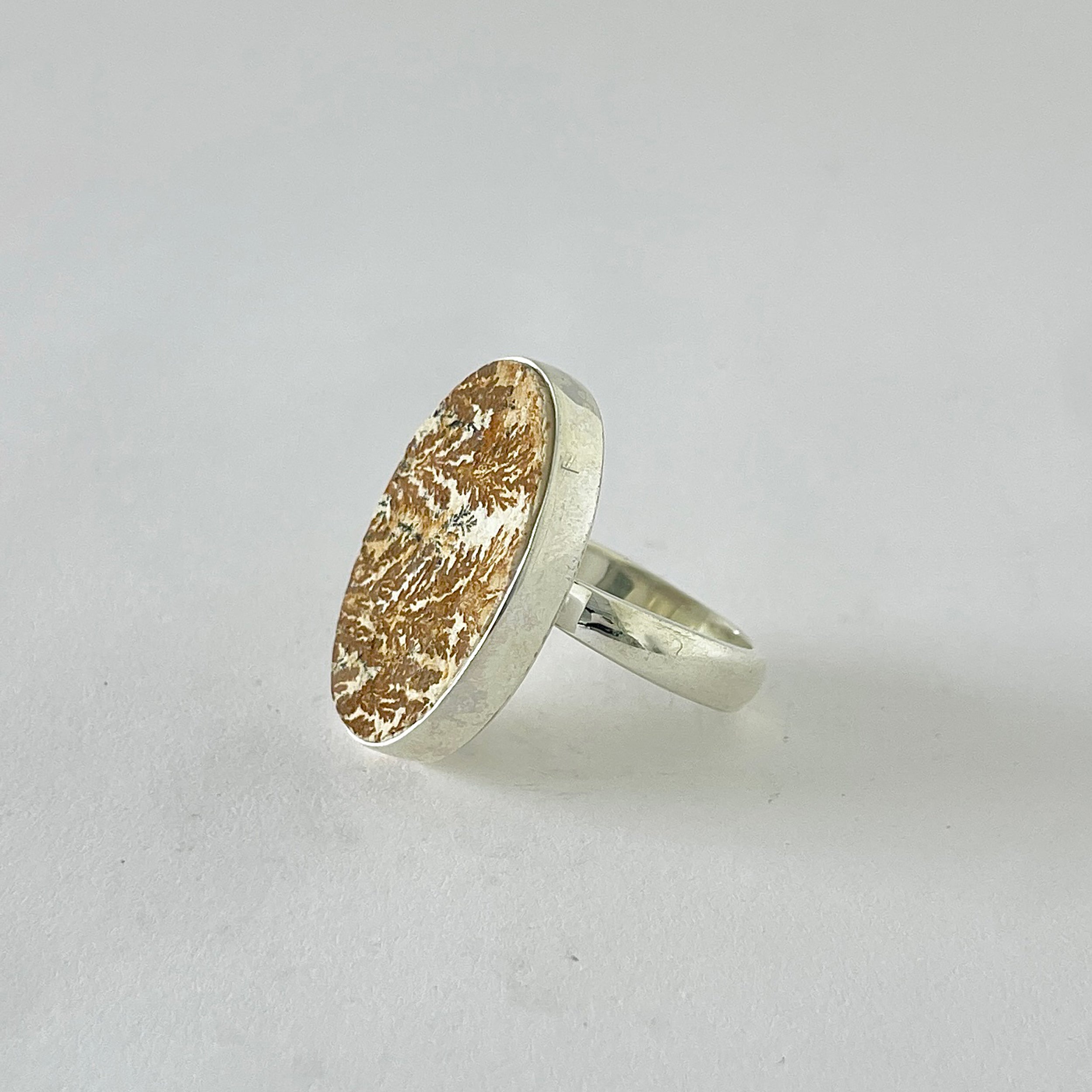 Psilomelane Dendrite Ring-(PSD-2-25)