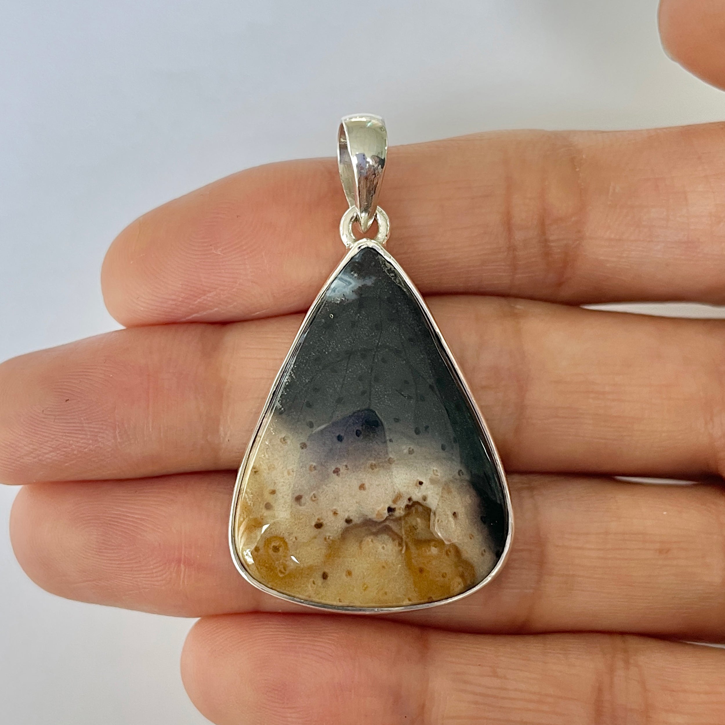 Plumroot Agate Pendant-(PTJ-1-15)