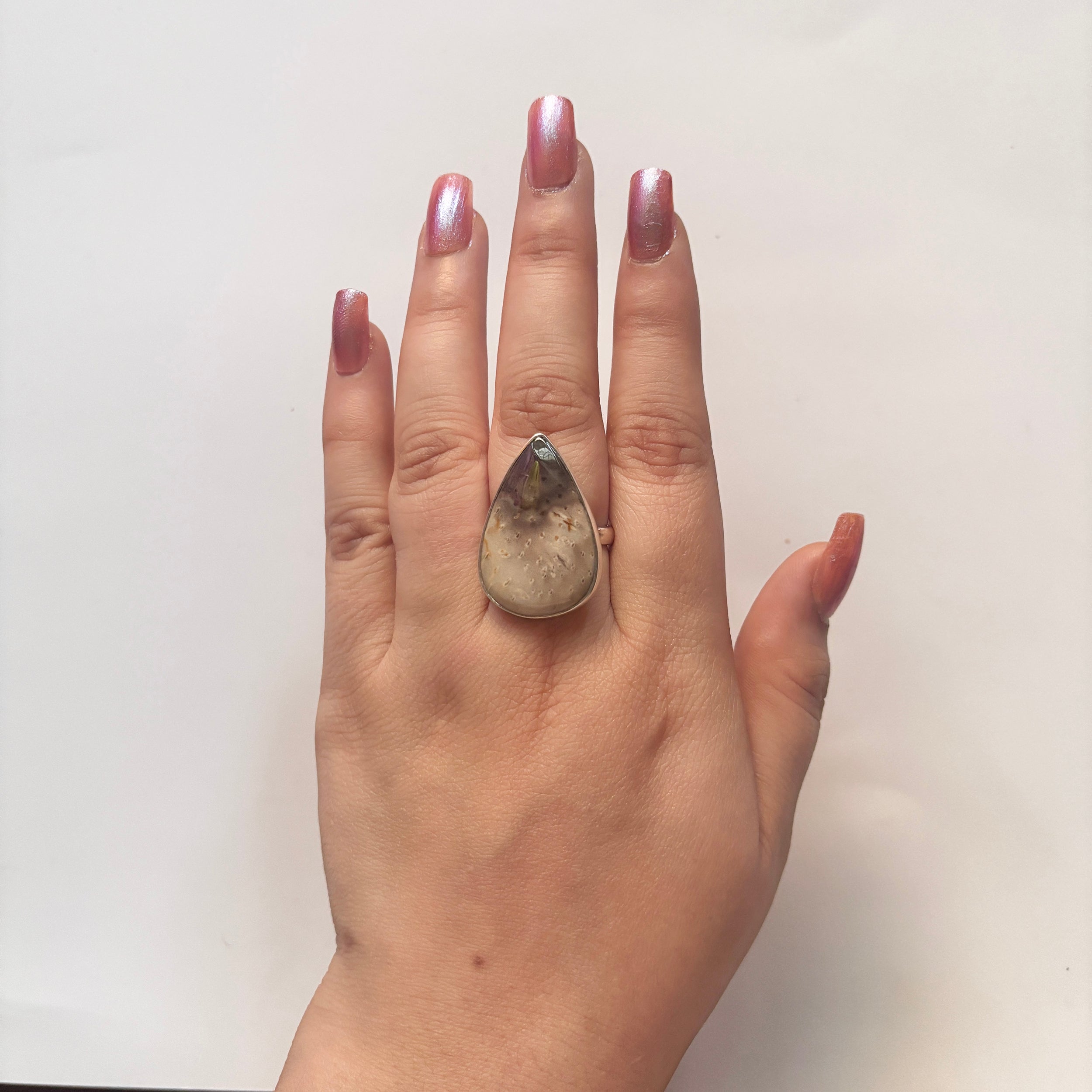 Plumroot Agate Ring-(PTJ-2-10)