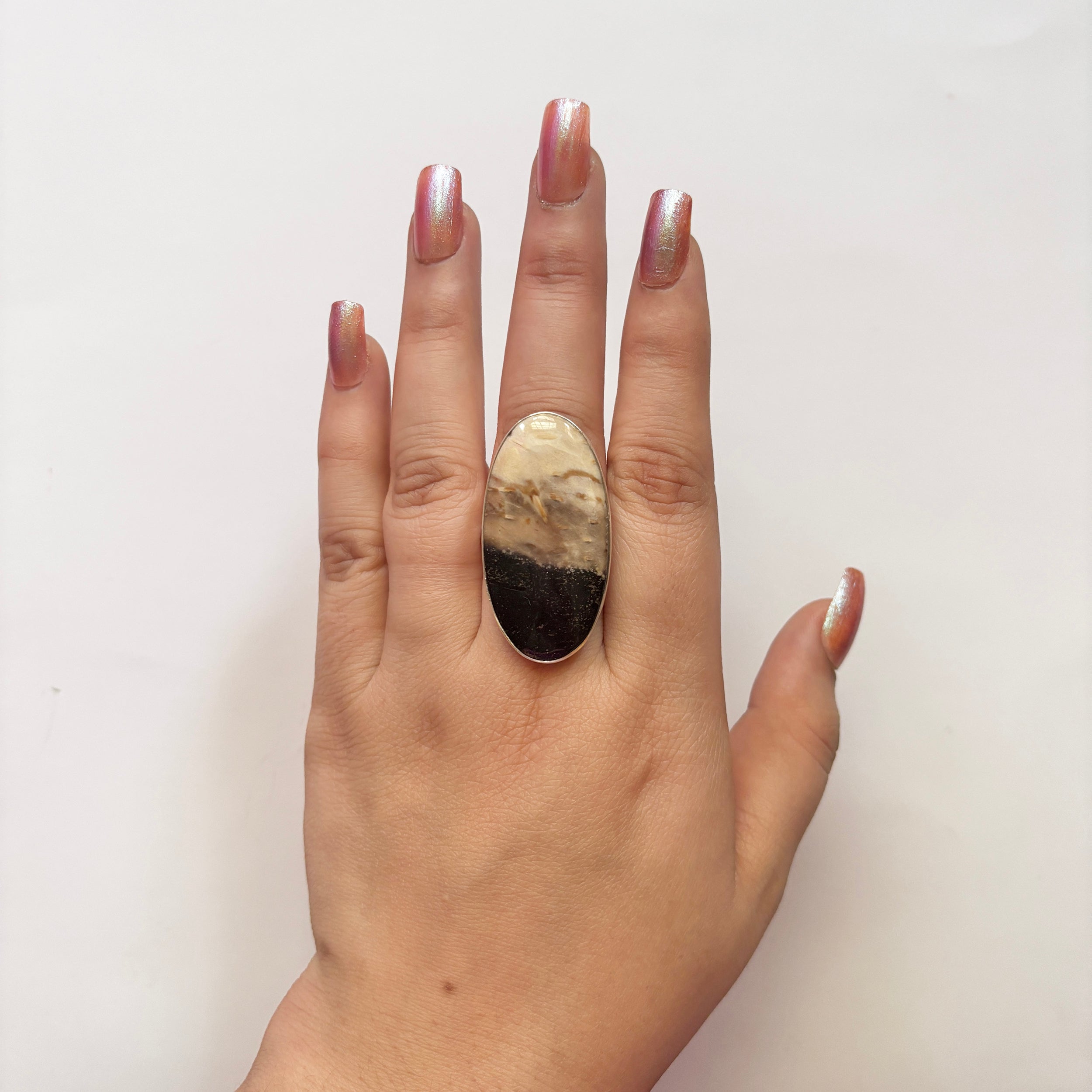 Plumroot Agate Ring-(PTJ-2-2)