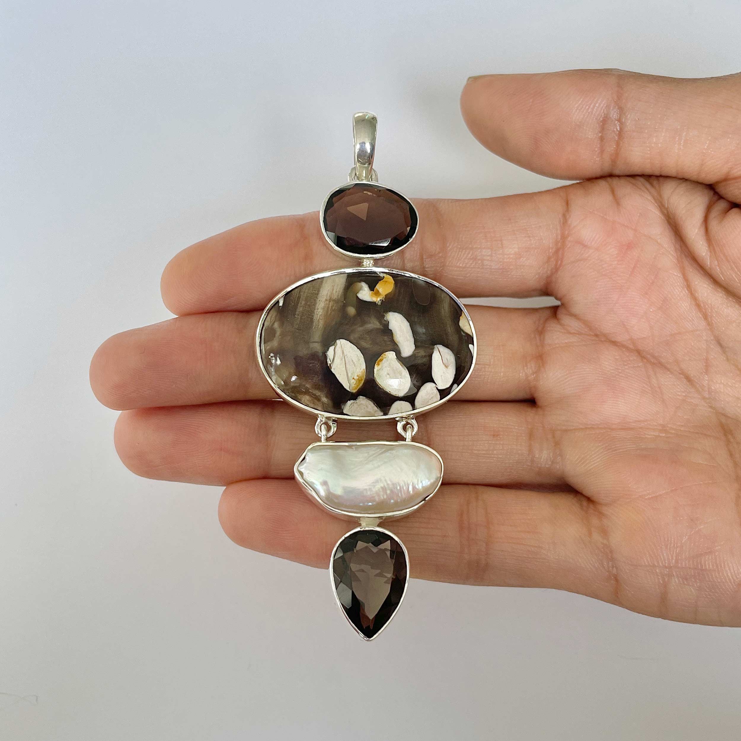 Peanutwood Jasper Pendant-(PWJ-1-2)