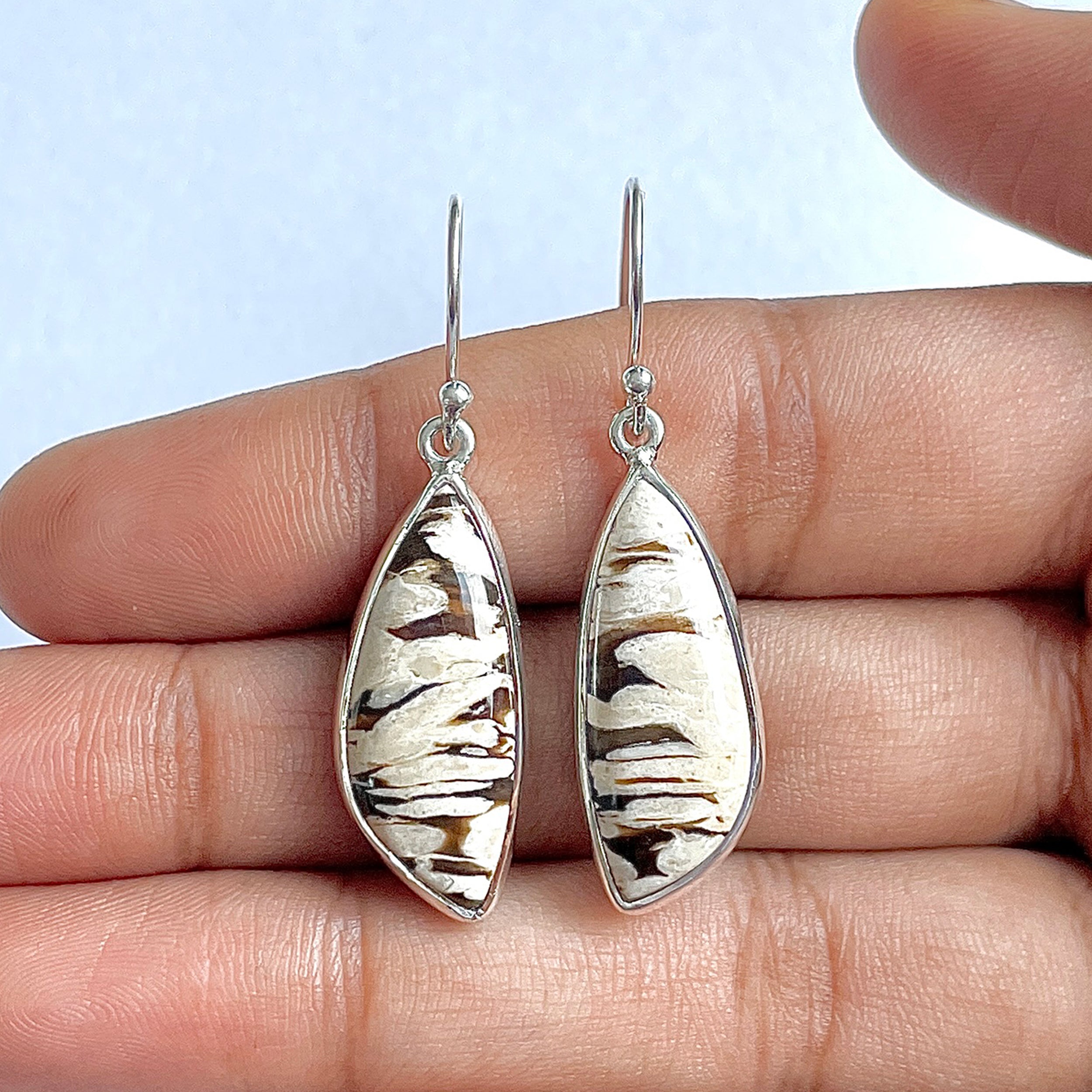 Peanutwood Jasper Earring-(PWJ-3-15)