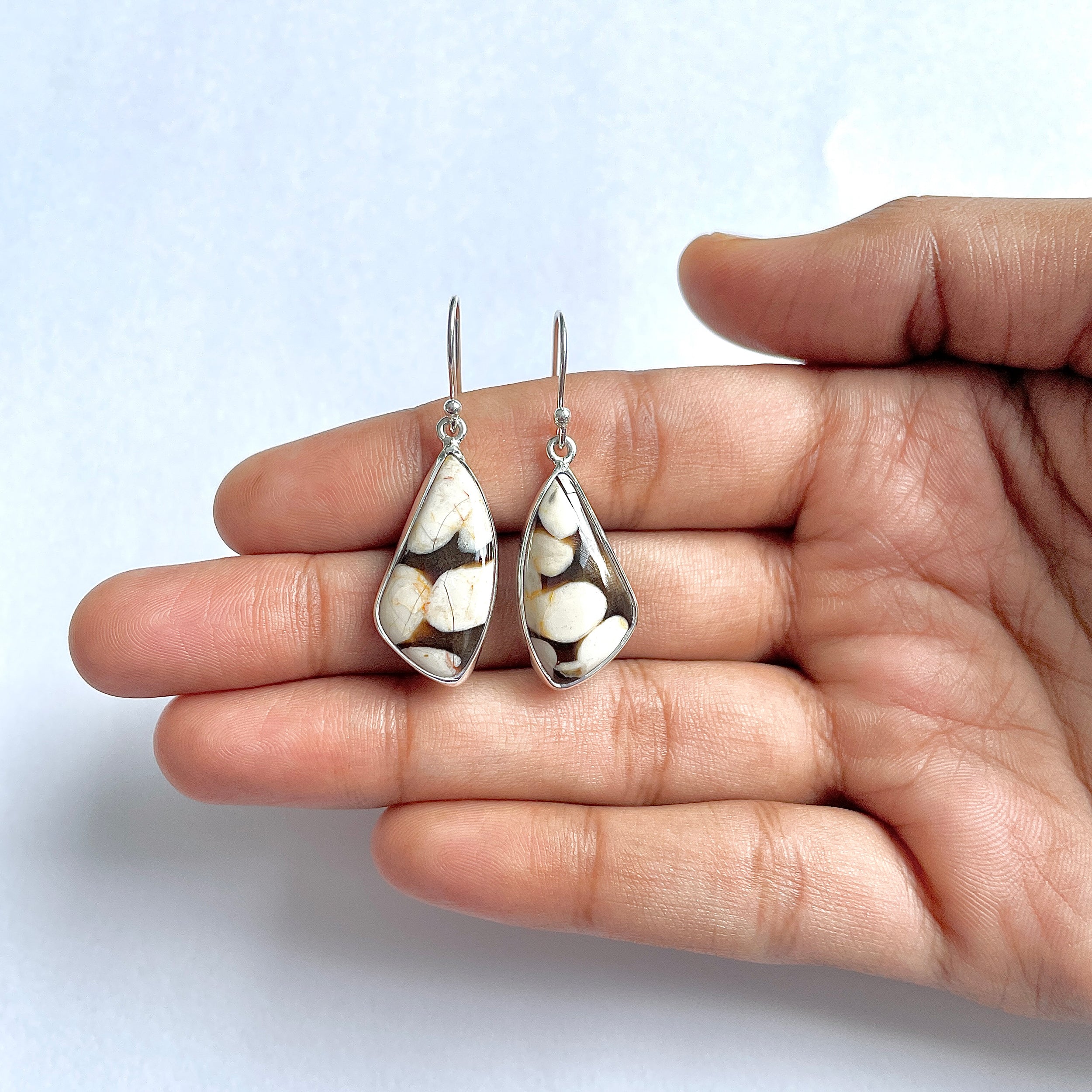 Peanutwood Jasper Earring-(PWJ-3-24)