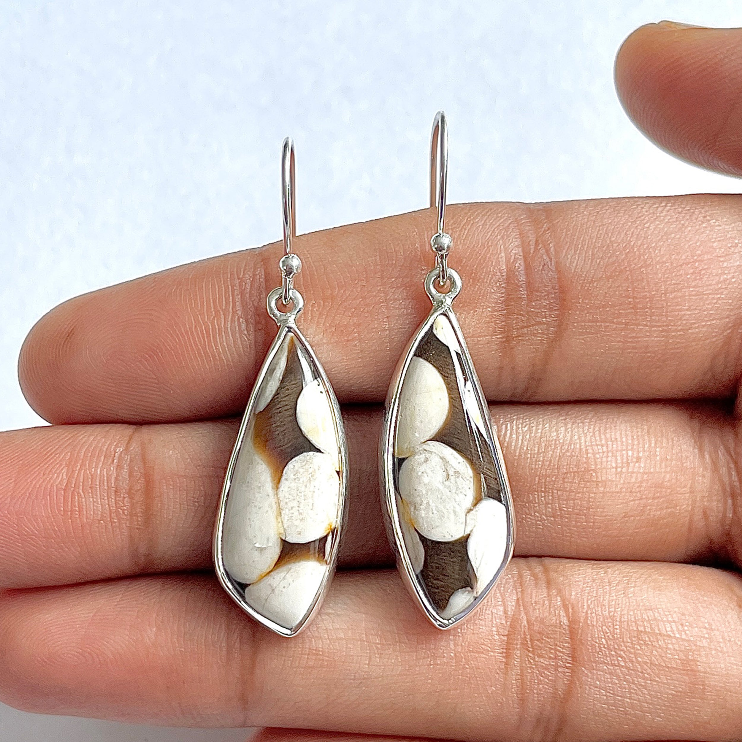 Peanutwood Jasper Earring-(PWJ-3-25)